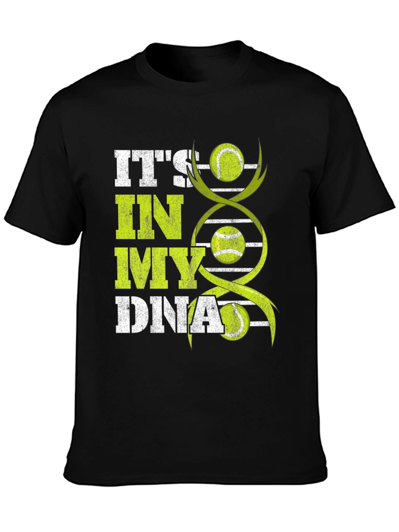 Black Tennis DNA T-Shirt - Passion for the Game view 3