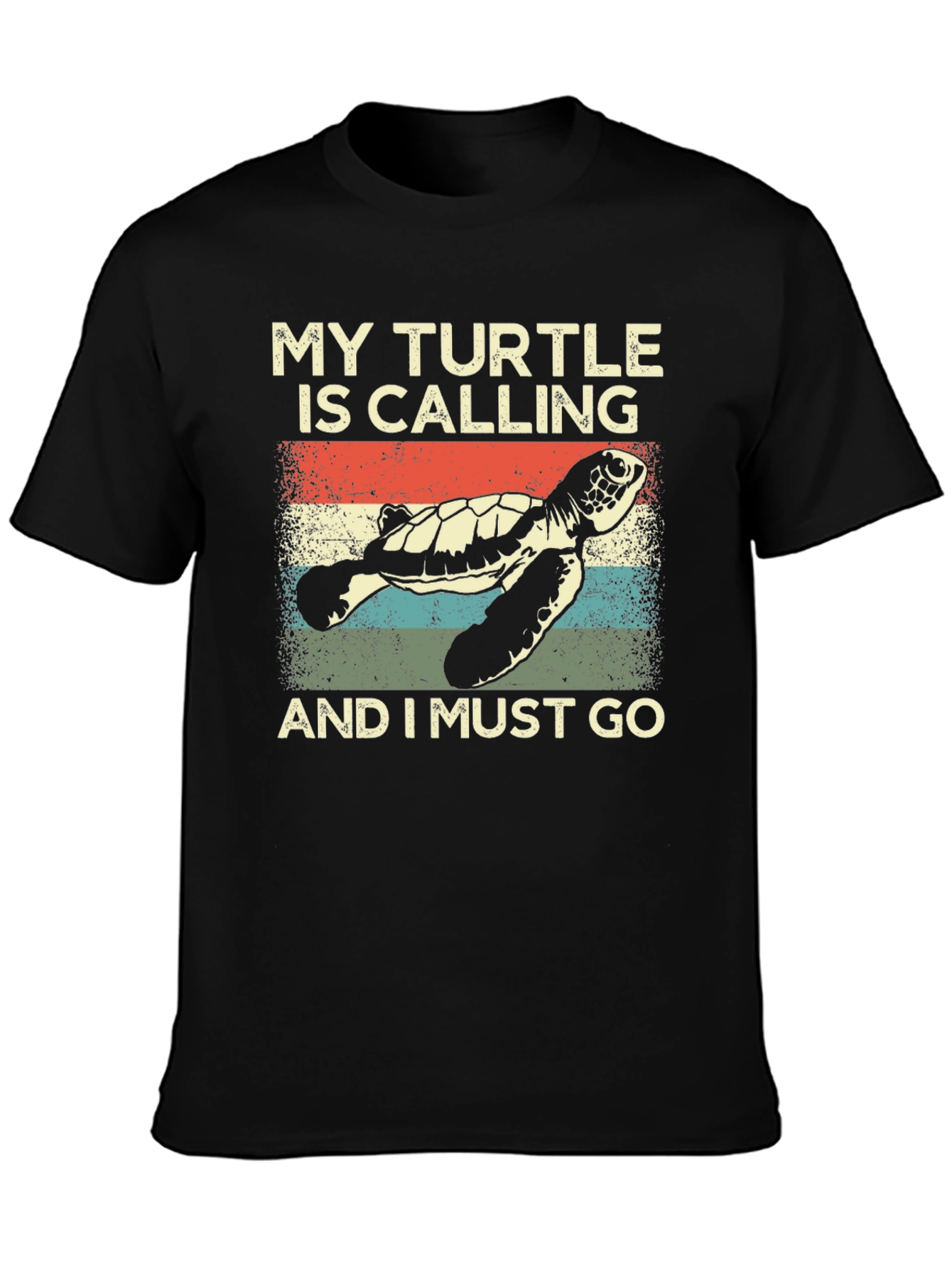 Black Turtle Calling T-Shirt - Must Go Tee view 3
