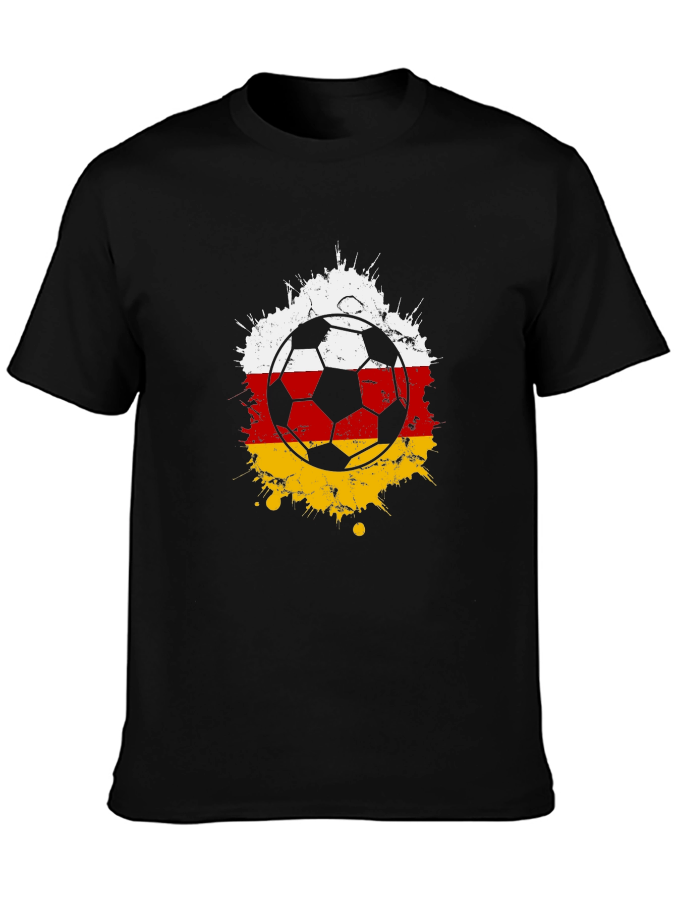 Black Soccer Germany Flag T-Shirt - Sport Fan Tee view 3