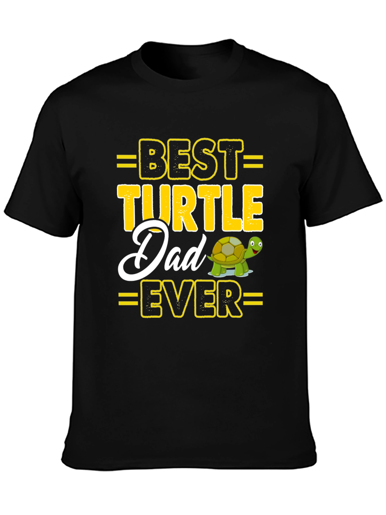 Black Best Turtle Dad Ever Graphic Tee view 3