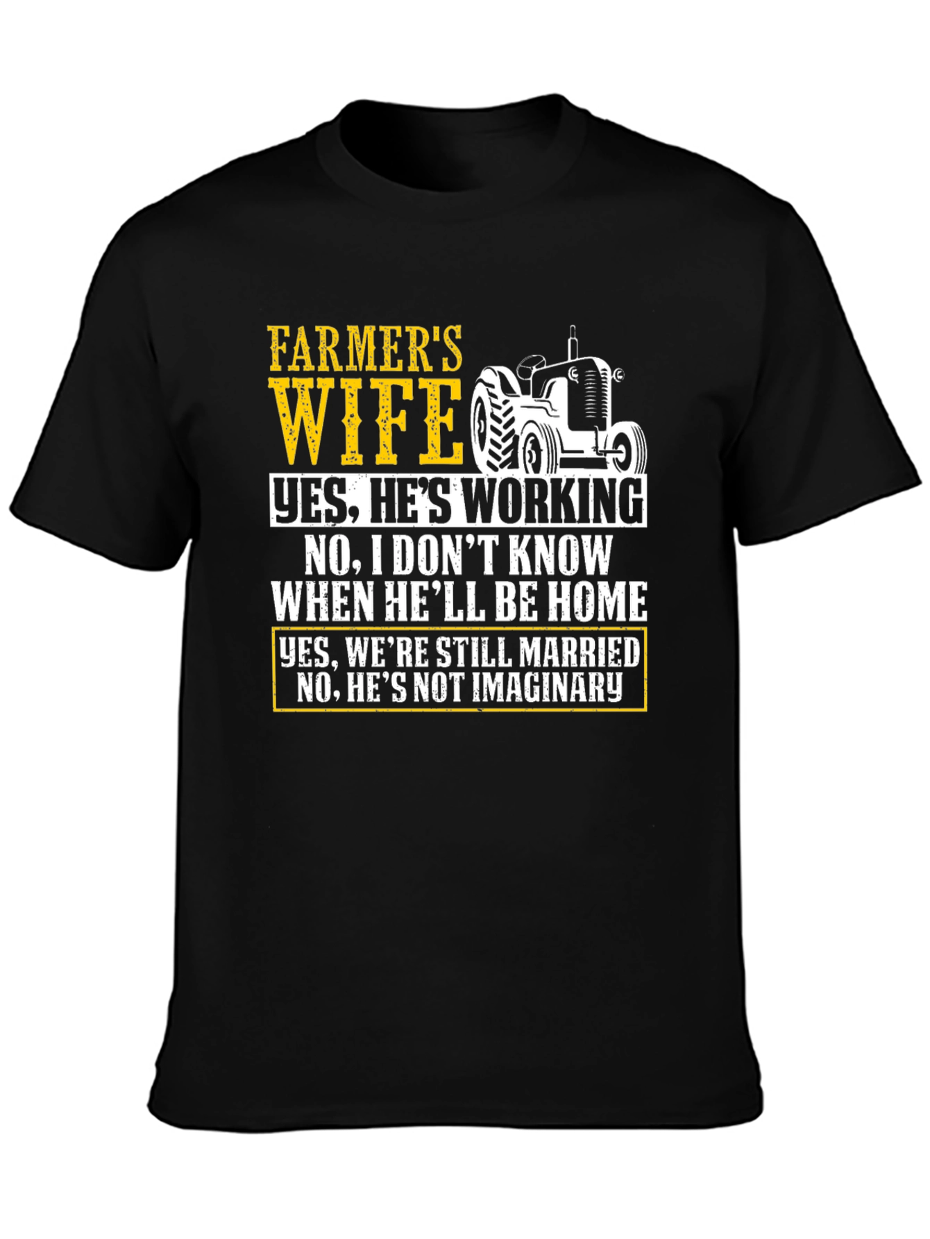 Black Farmer's Wife Novelty Graphic T-Shirt view 3