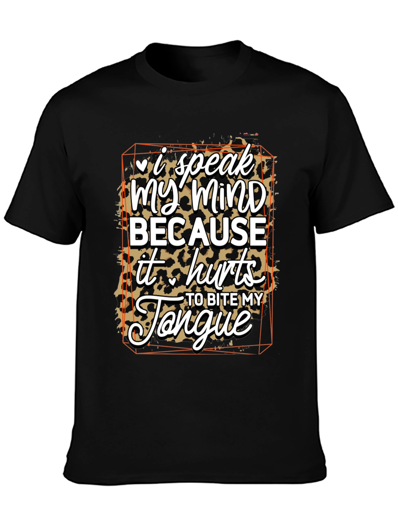 Black Mind Speak Graphic Tee - Bold Statement Shirt view 3