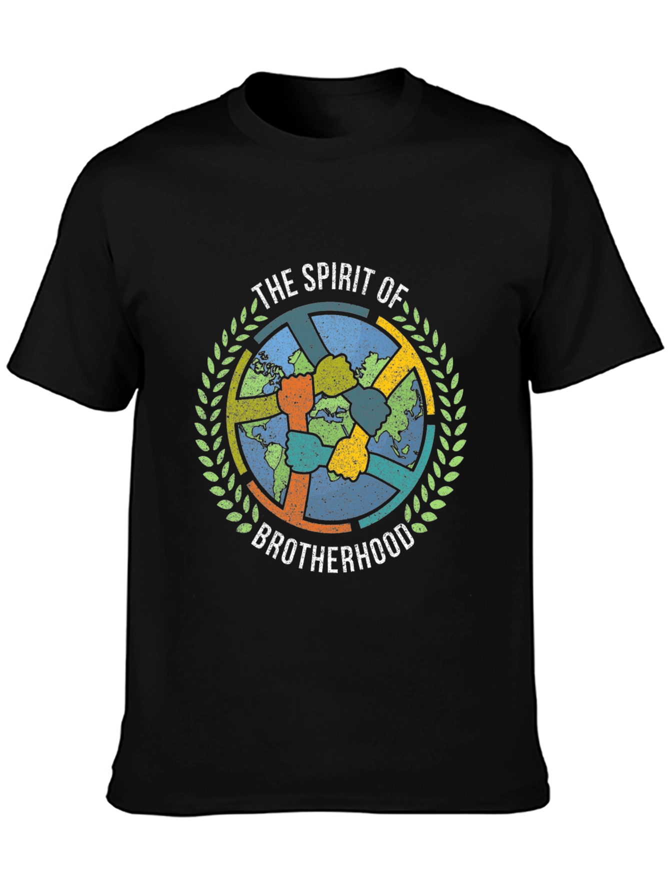 Black Spirit of Brotherhood Graphic Tee view 3