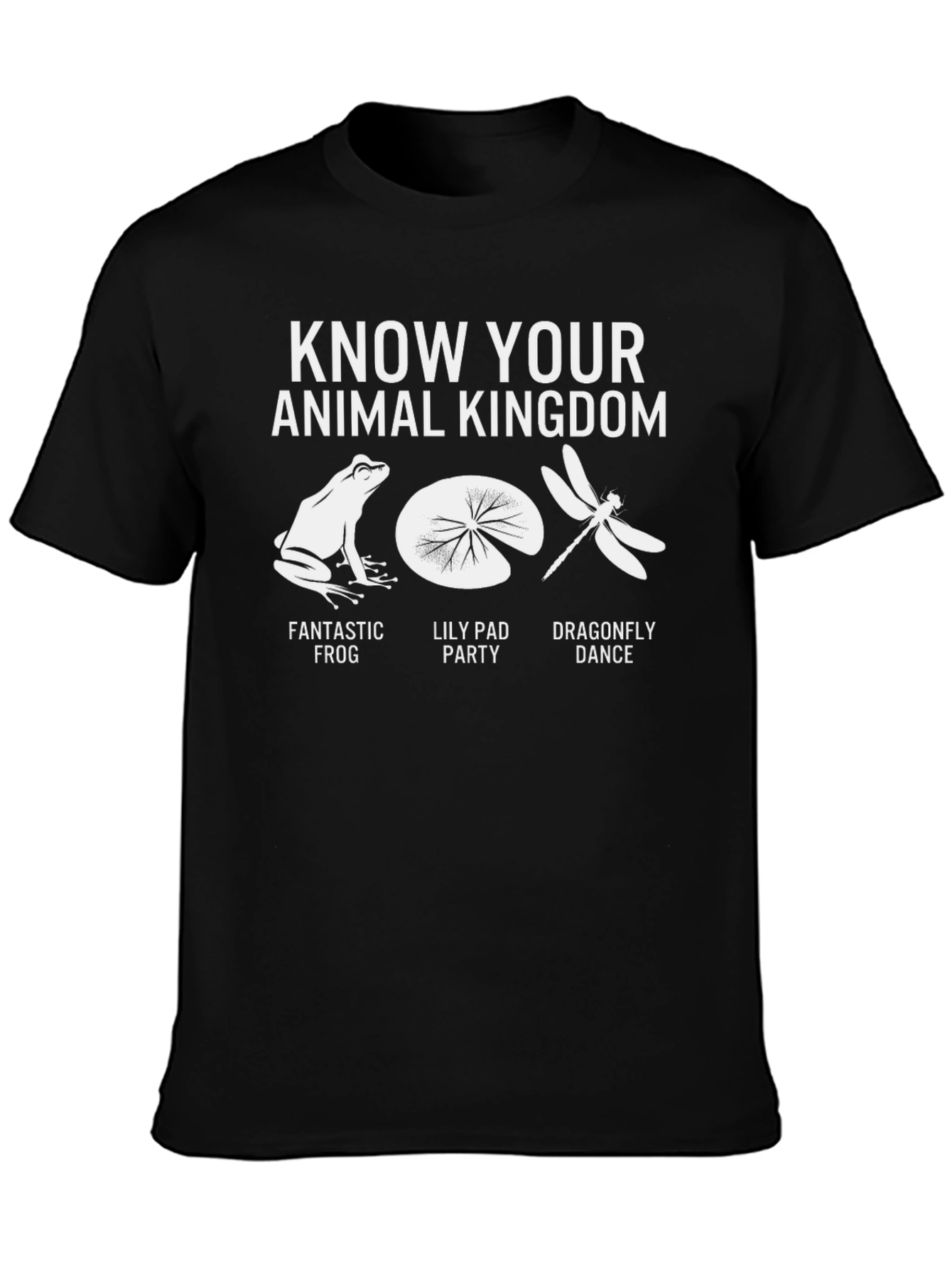 Black Know Your Animal Kingdom Graphic T-Shirt view 3
