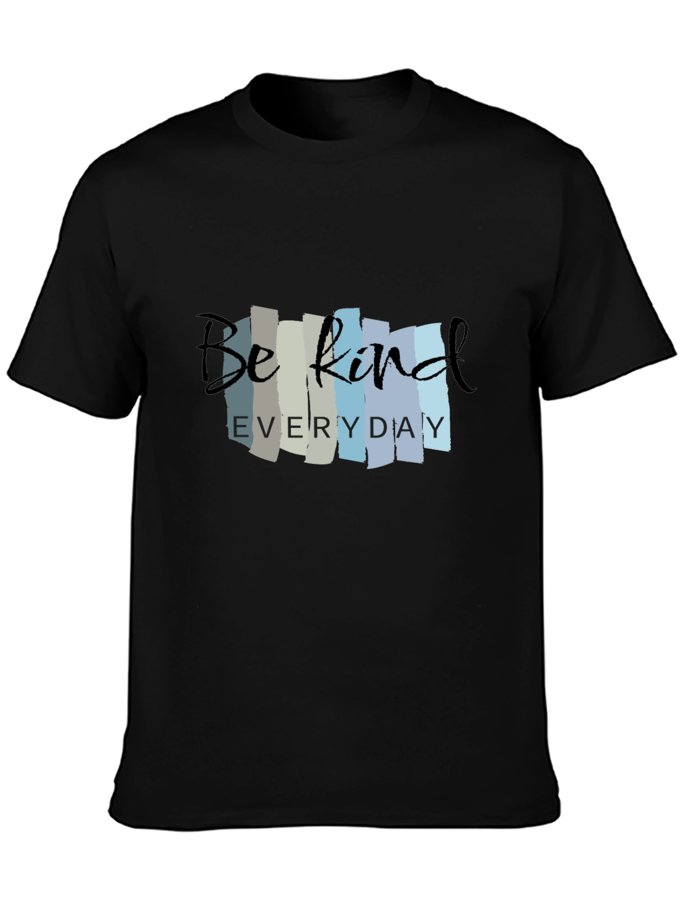 Black Be Kind Everyday Black Graphic T-Shirt view 3