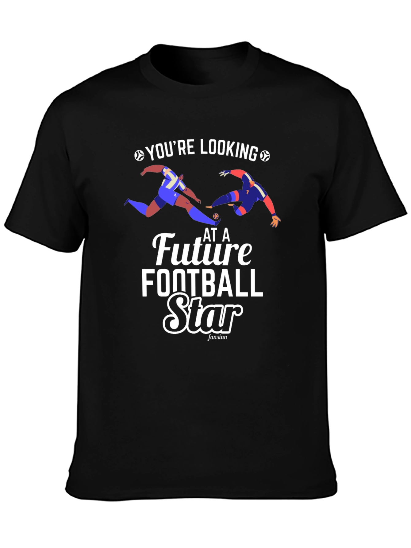 Black Future Football Star Black T-Shirt view 3