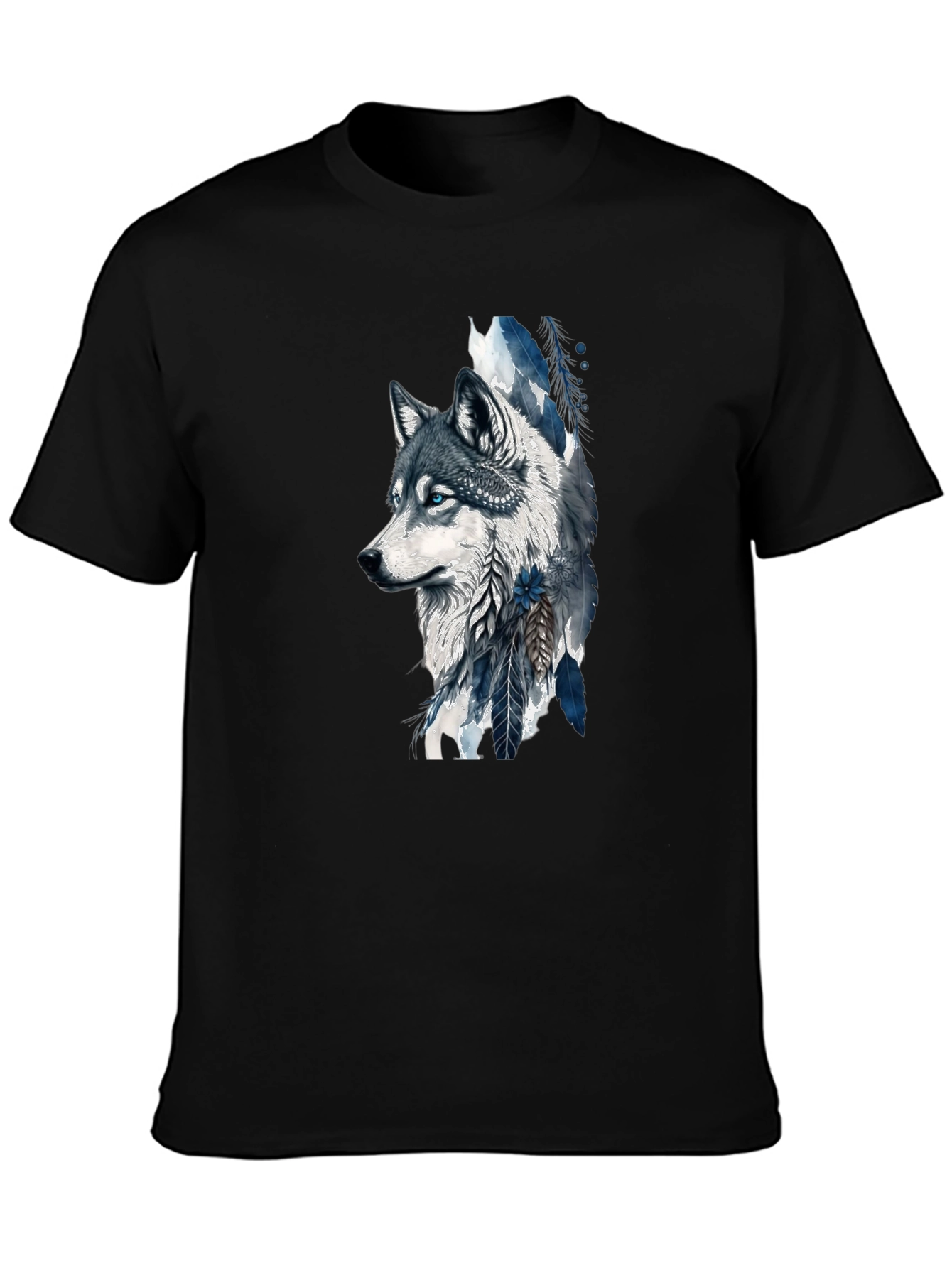 Black Wolf Graphic Print Tee - Stylish & Unique Design view 3