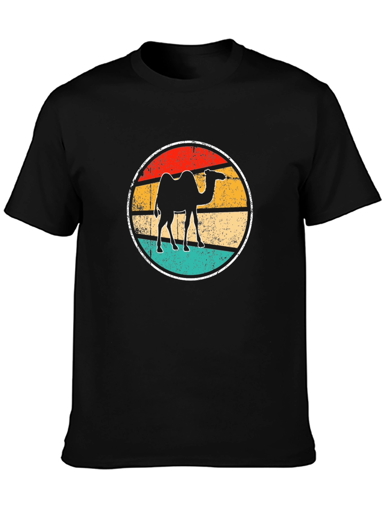 Black Retro Camel Graphic Tee - Black T-Shirt view 3