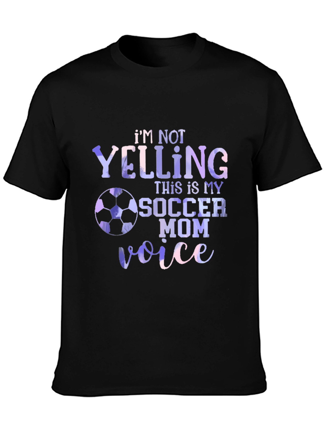 Black Soccer Mom Voice Graphic T-Shirt view 3