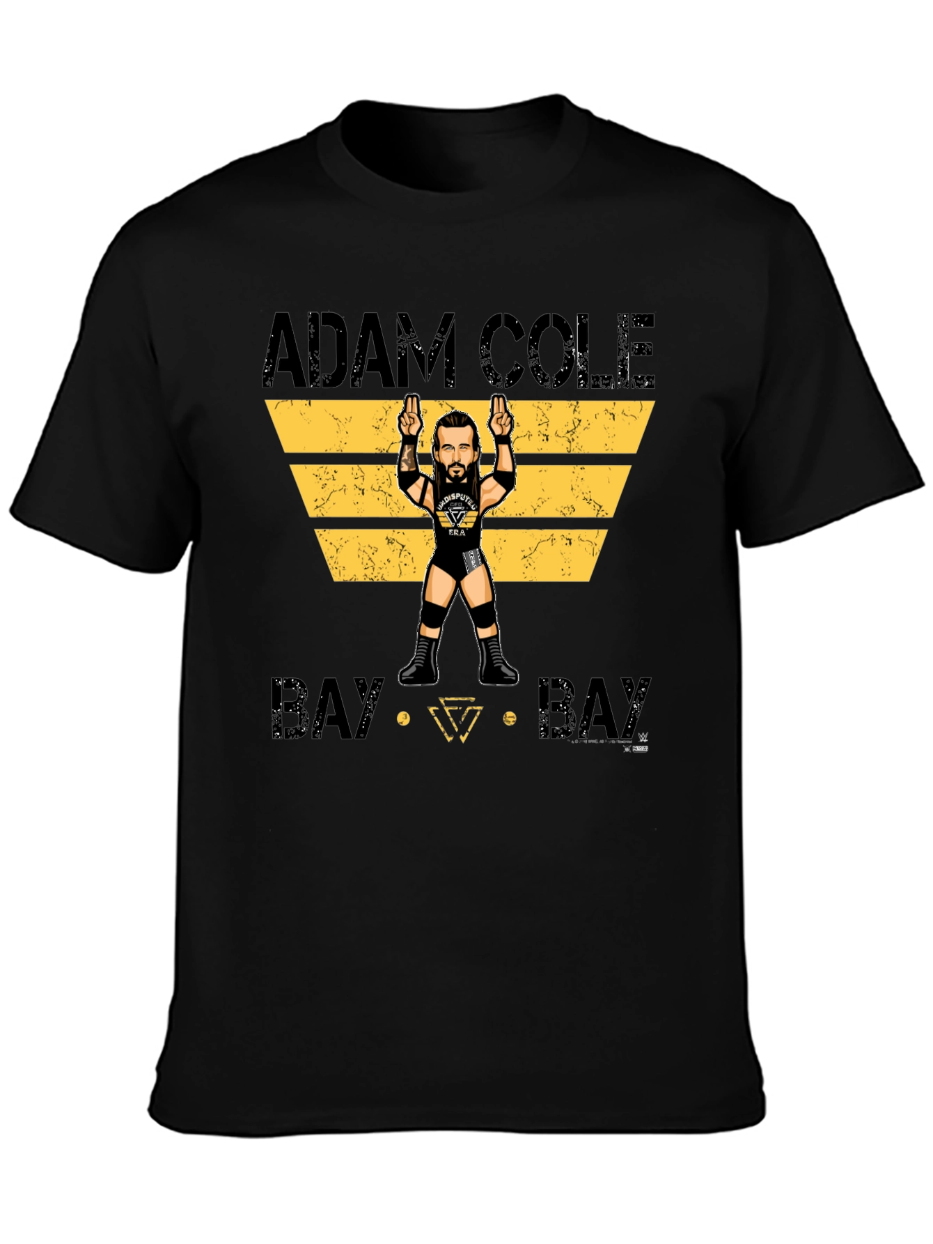 Black Adam Cole Bay Bay T-Shirt Wrestling Fan Apparel view 3