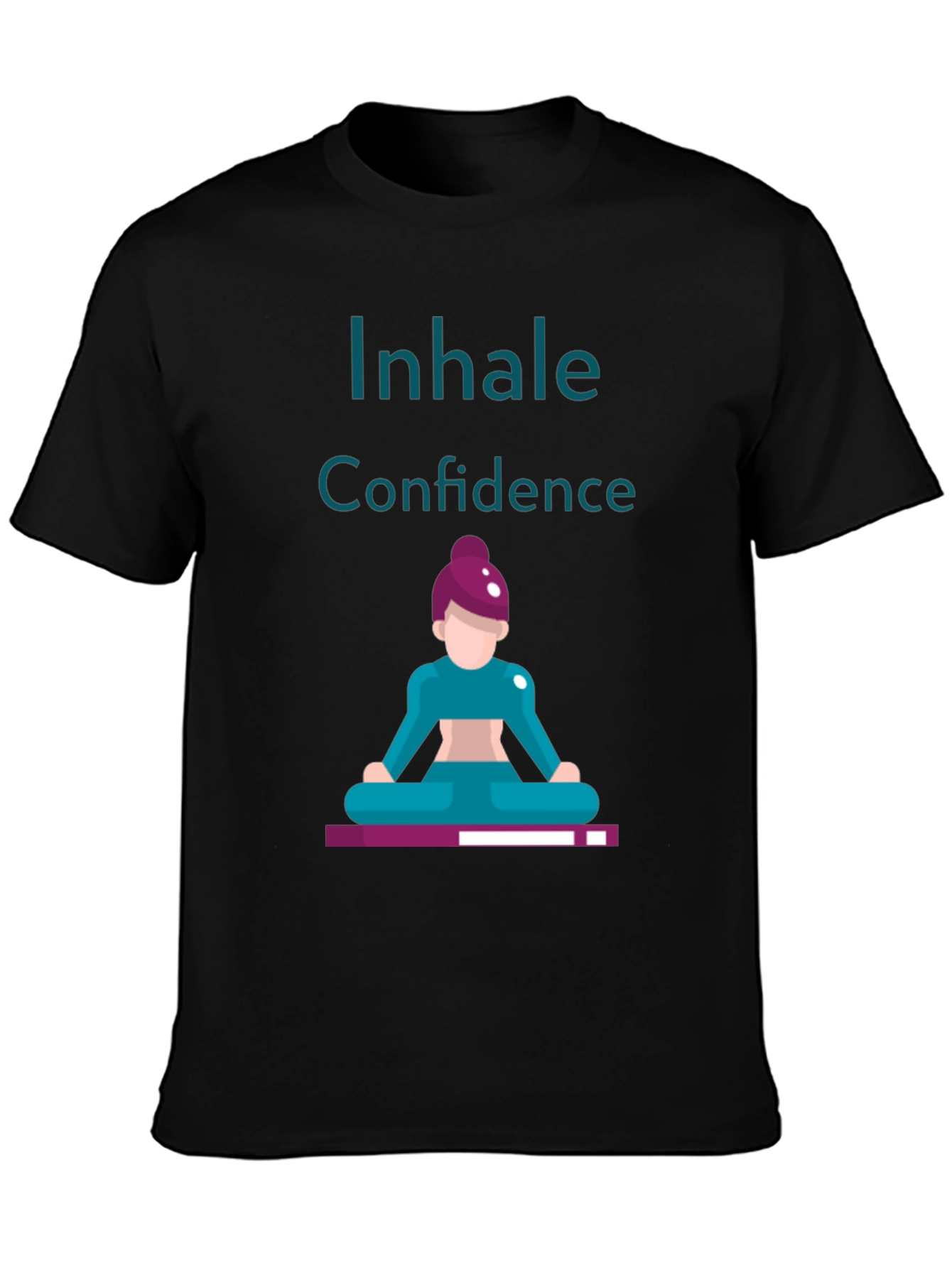 Black Inhale Confidence Graphic Tee - Black view 3