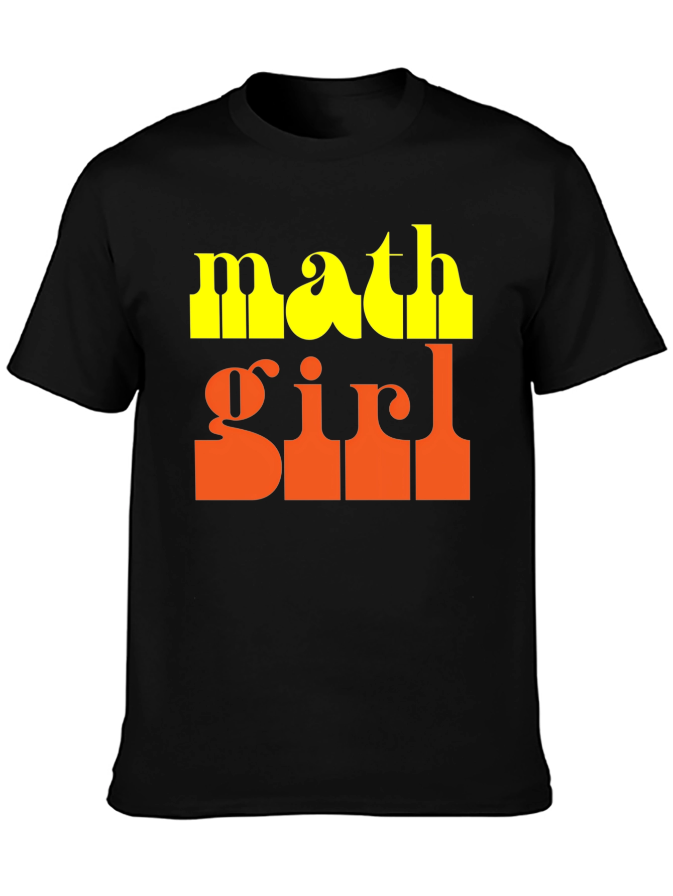 Black Math Girl Graphic T-Shirt view 3