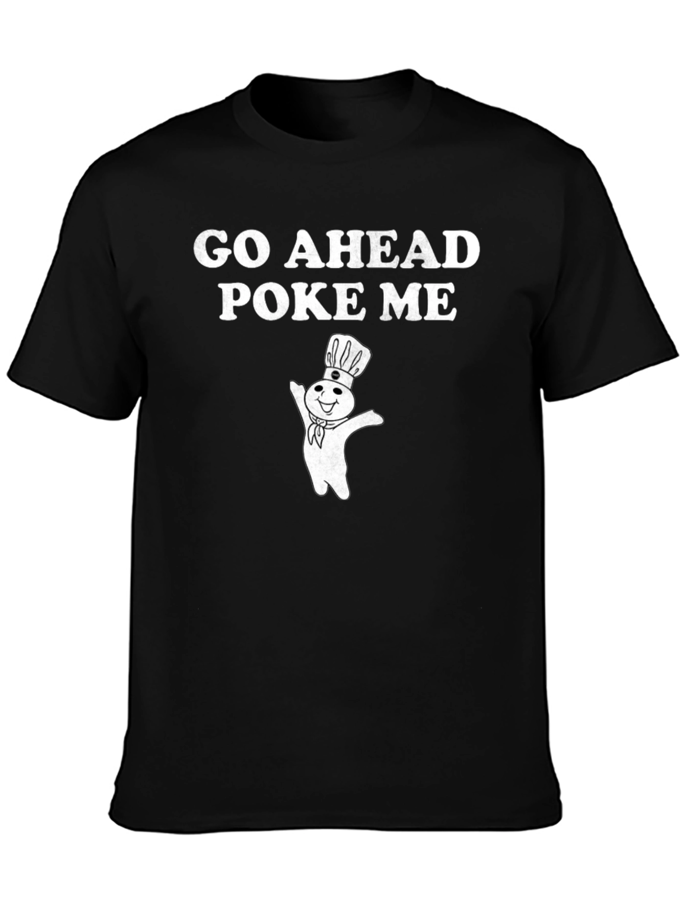 Black Go Ahead Poke Me Doughboy Graphic Tee view 3