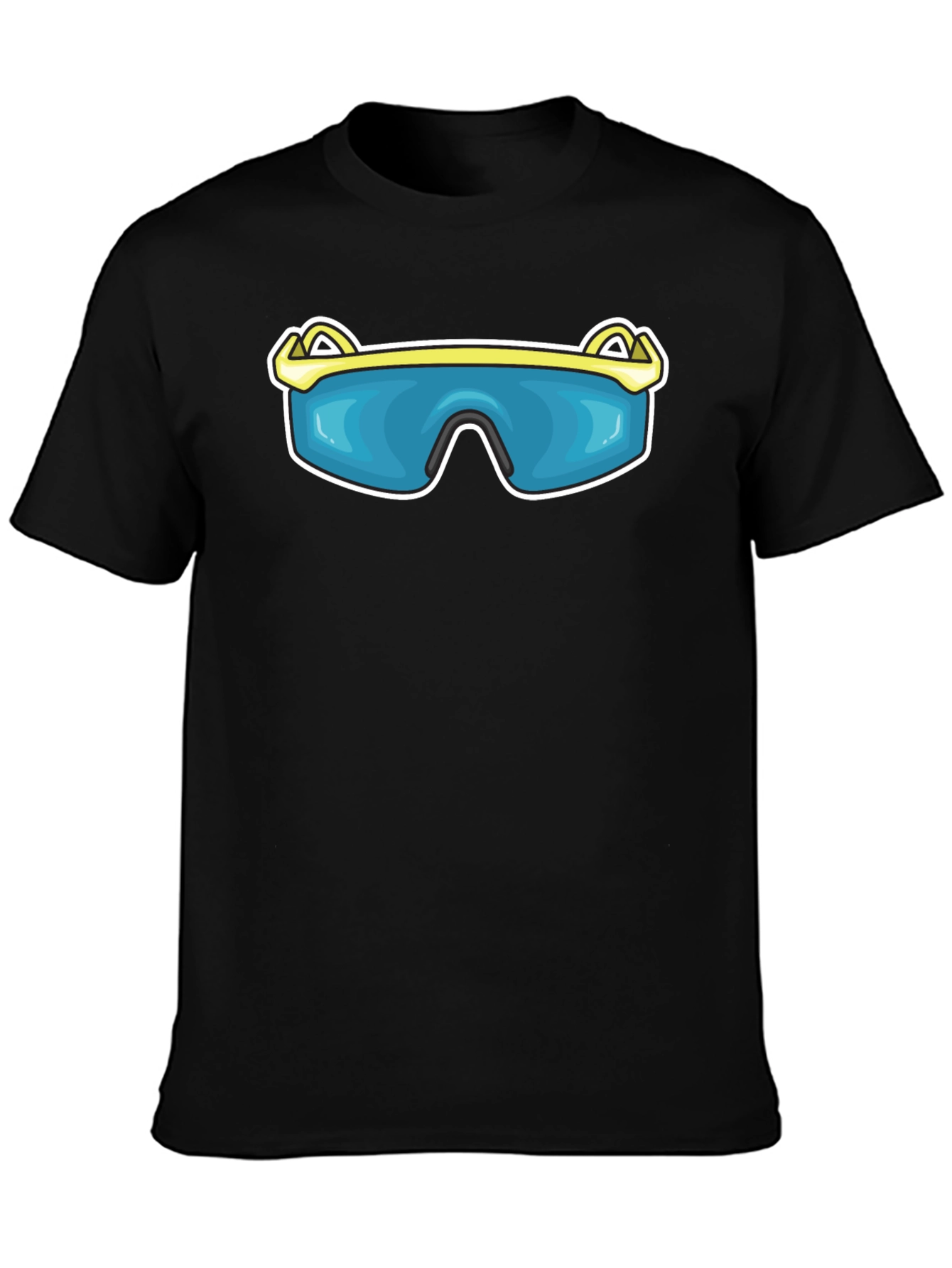 Black Sunglasses Graphic Tee - Fun & Stylish Black T-Shirt view 3