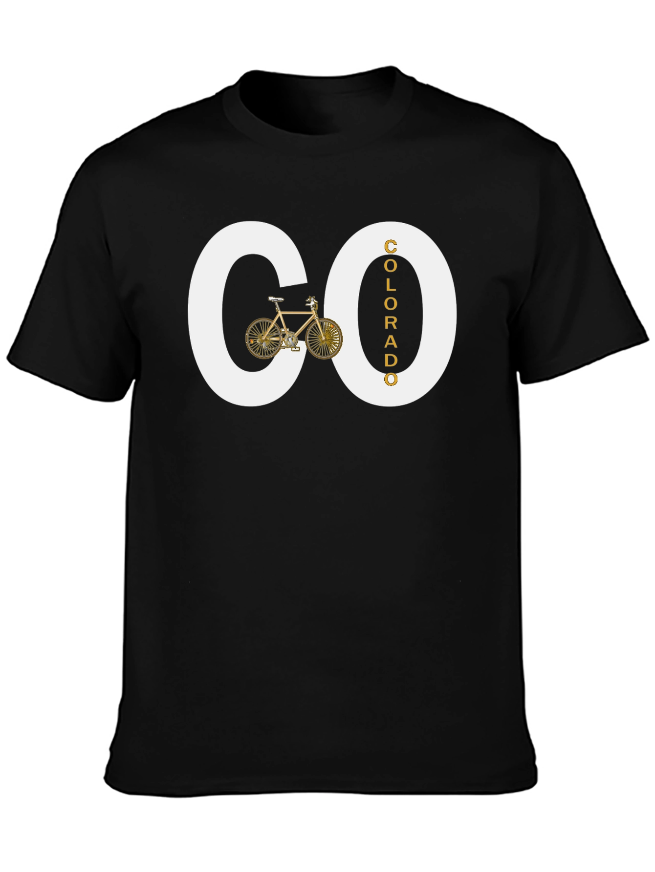 Black Colorado Bicycle T-Shirt view 3