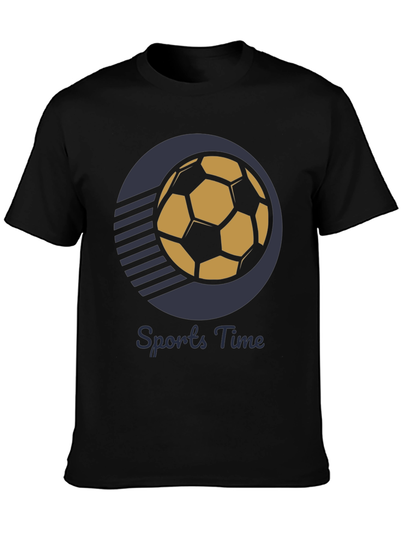 Black Sports Time Graphic T-Shirt view 3