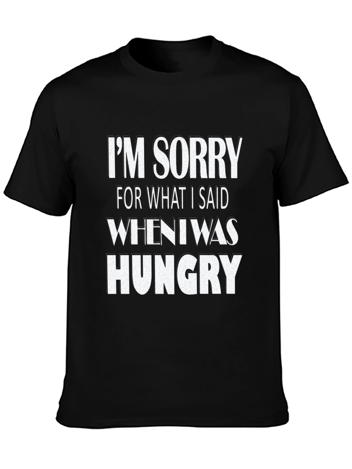 Black I'm Sorry When Hungry Black Graphic Tee view 3