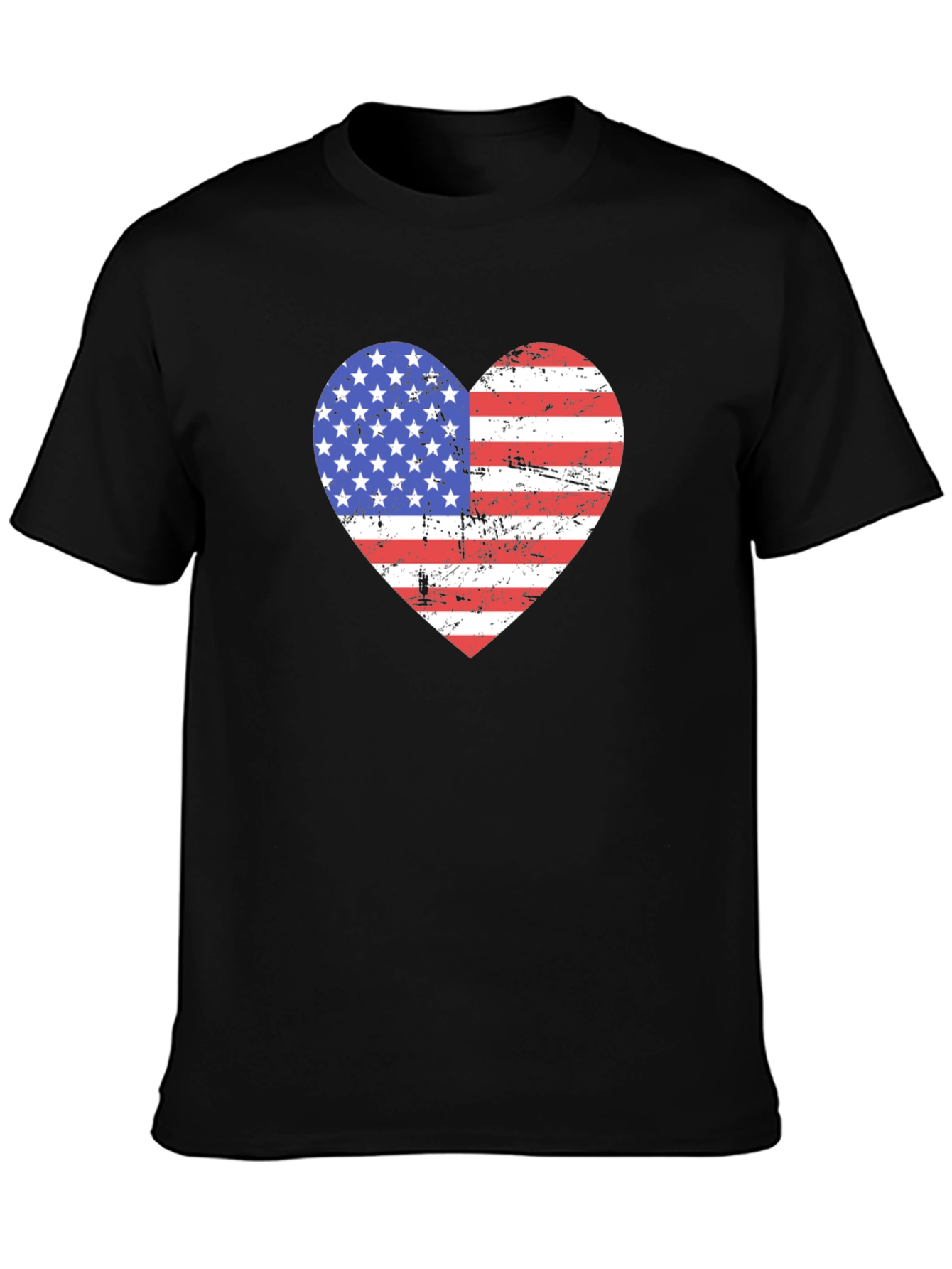USA Flag Heart Graphic Tee - 3