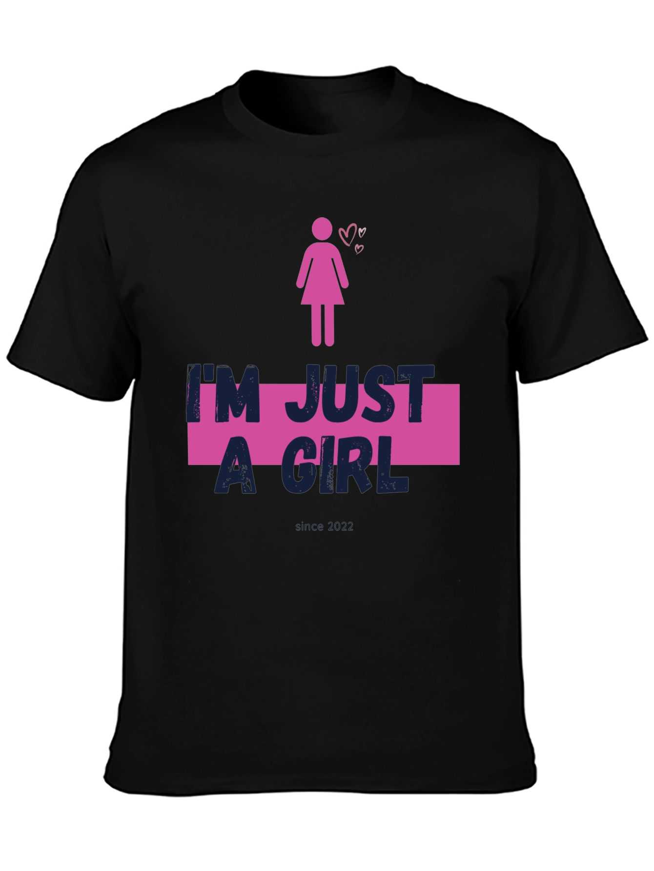 Black I'm Just A Girl Black Tee view 3