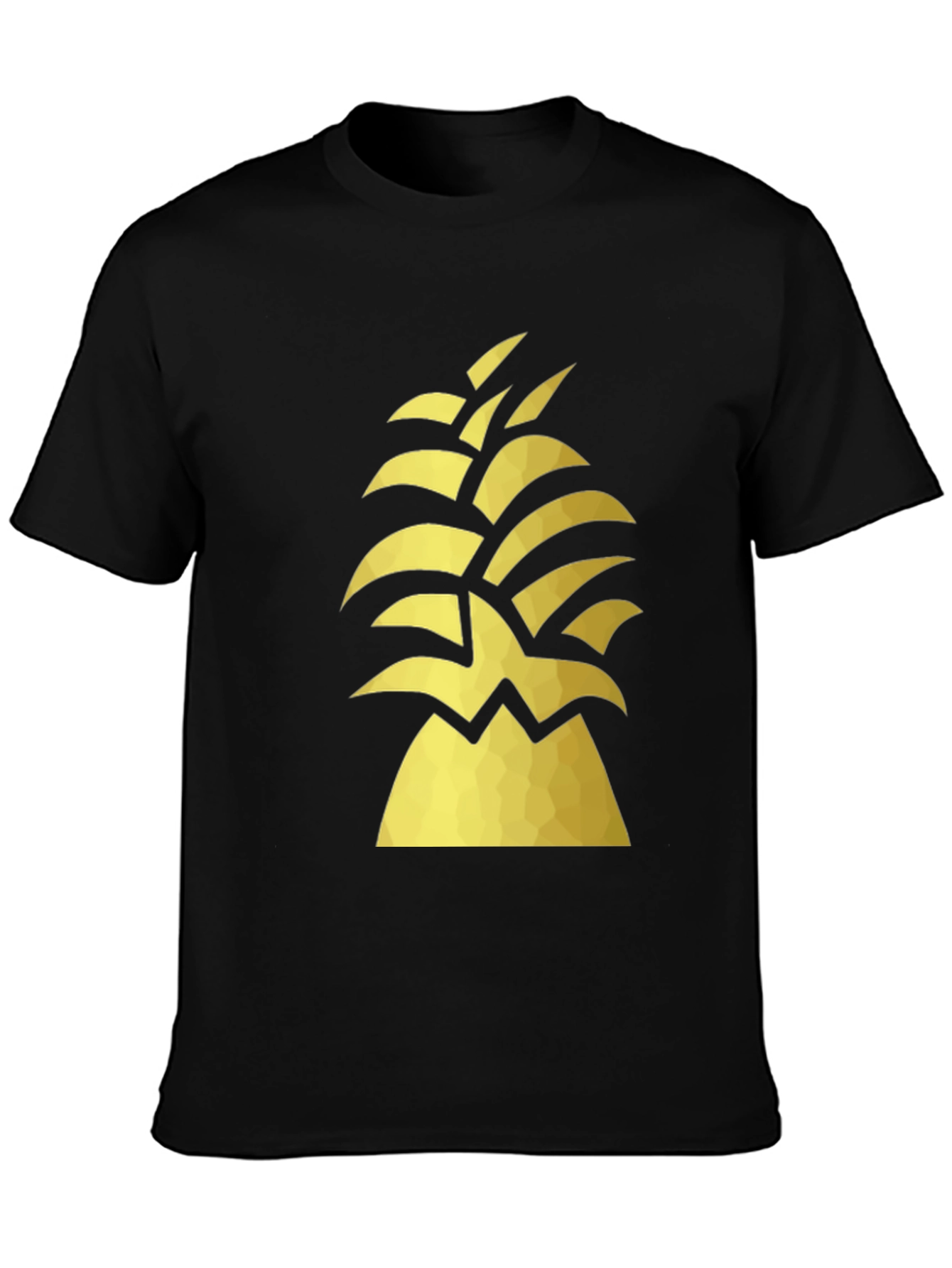 Black Geometric Pineapple Graphic Tee view 3