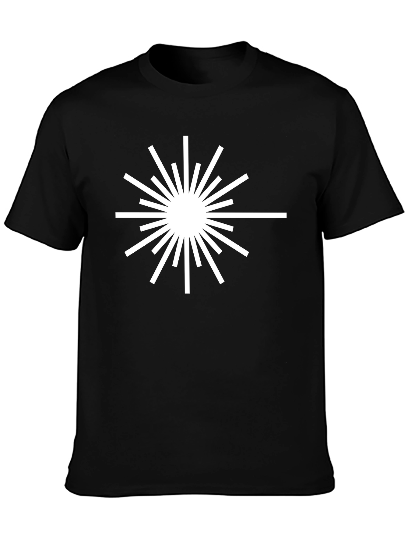 Black Starburst Graphic Black T-Shirt view 3