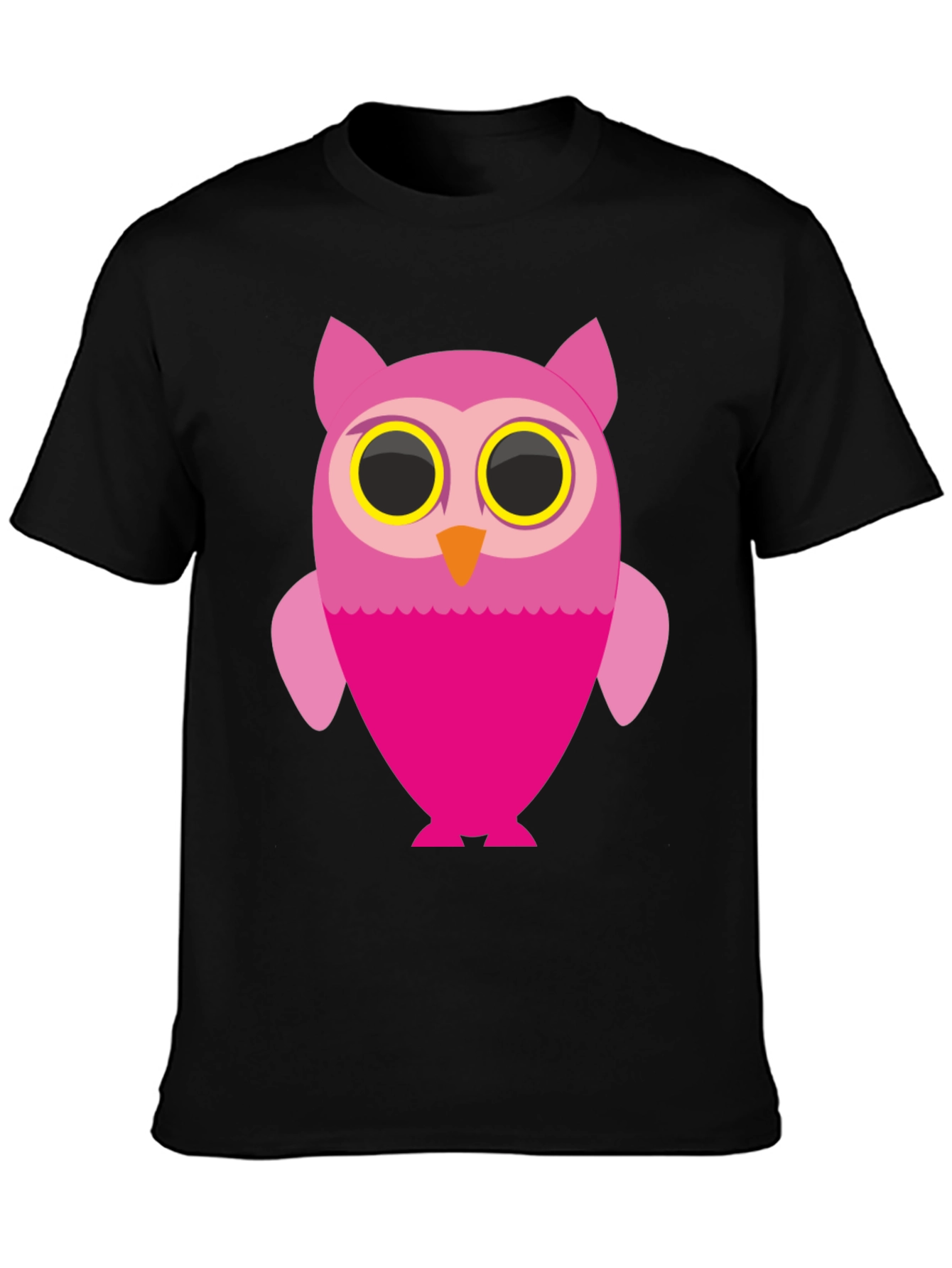 Black Owl Graphic Black T-Shirt view 3