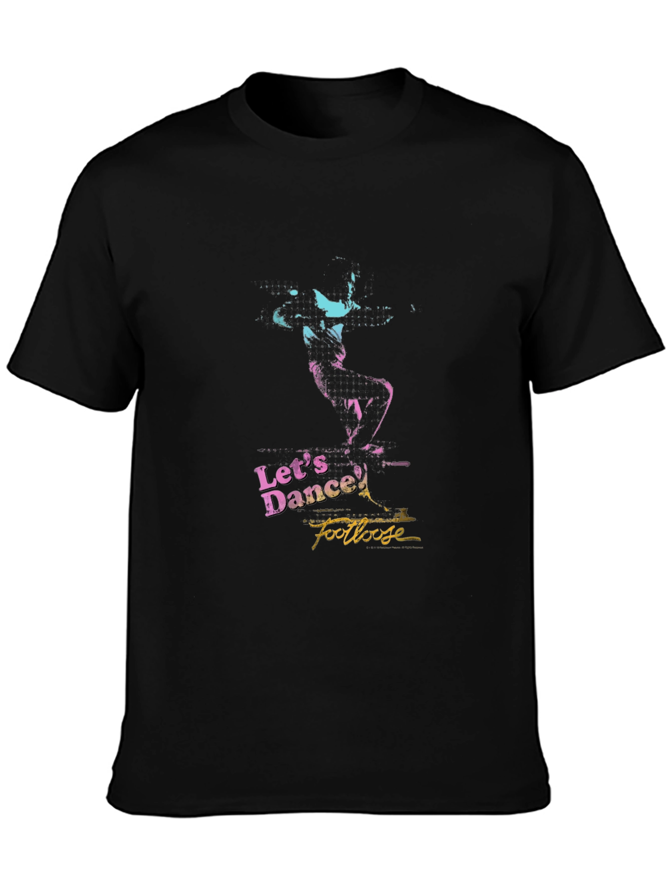 Black Let's Dance Footloose T-Shirt - Retro Style view 3