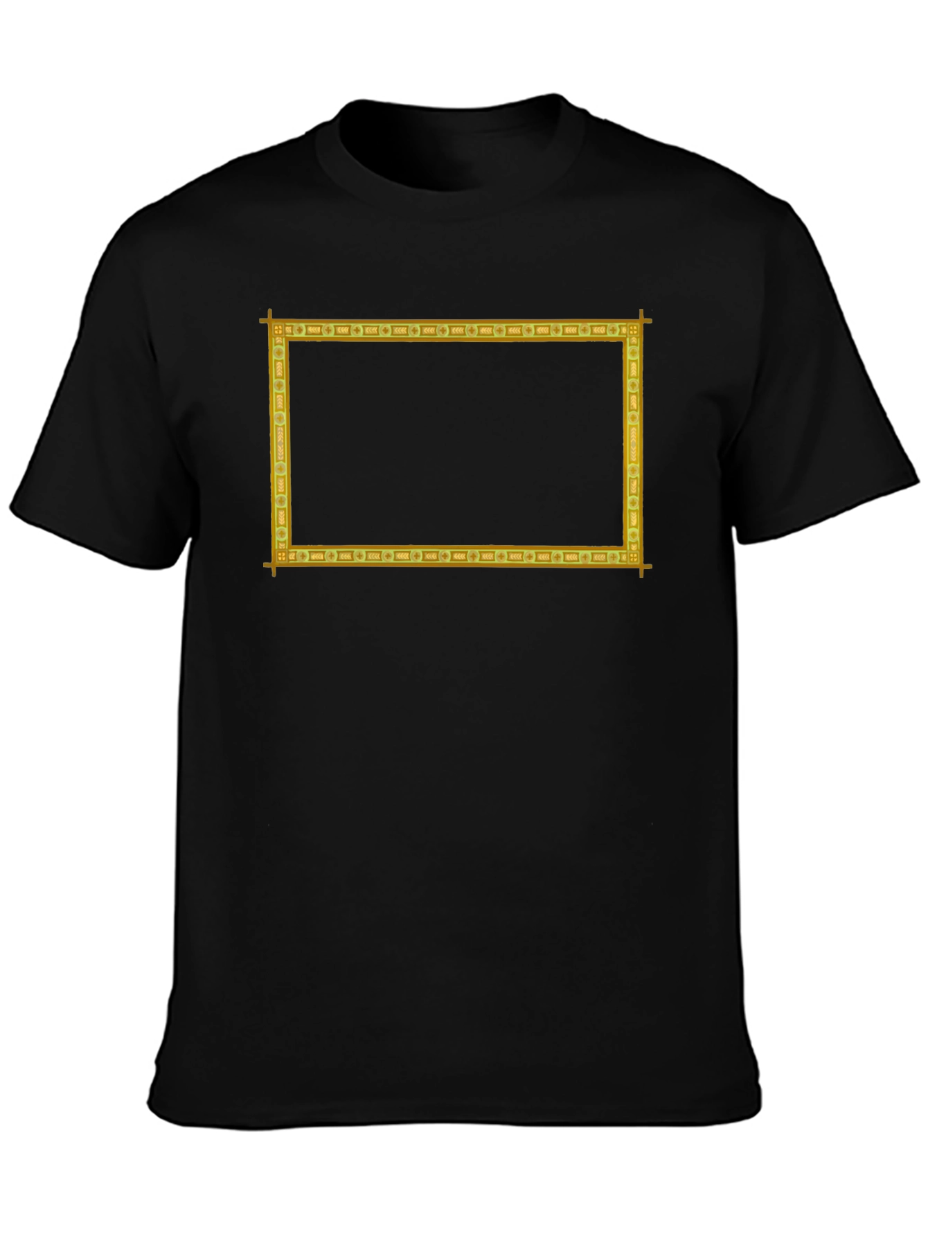 Black Golden Frame Graphic T-Shirt view 3