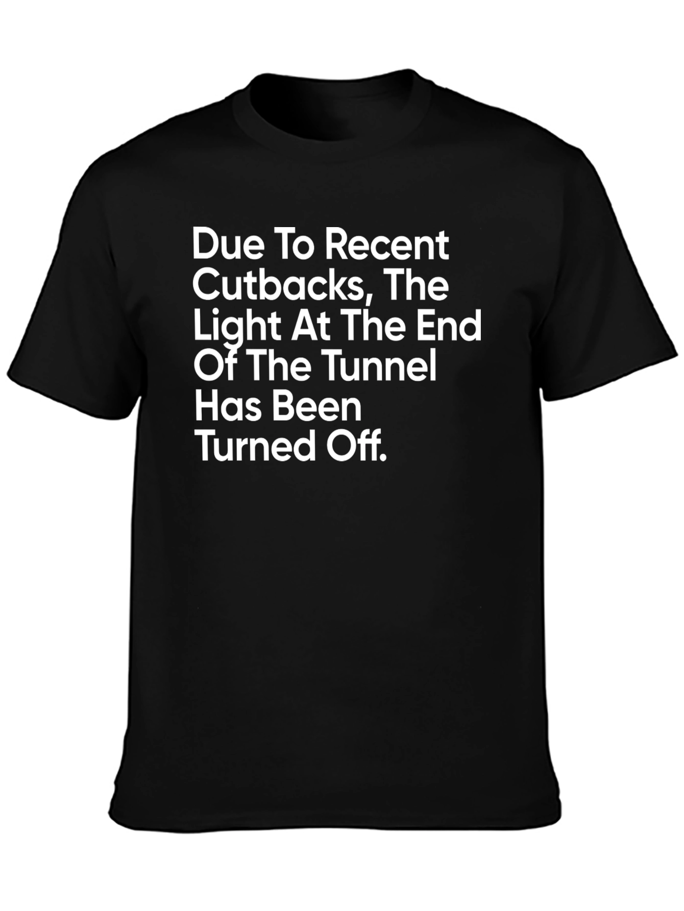 Black Humorous 'Light At The End' Graphic Tee view 3