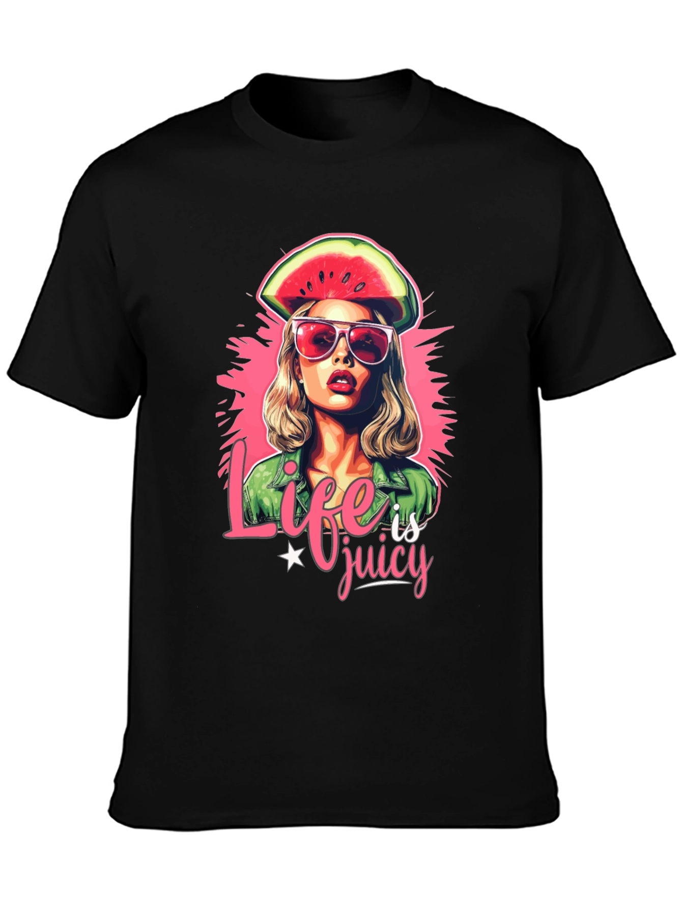 Black Life is Juicy Watermelon Graphic Tee view 3