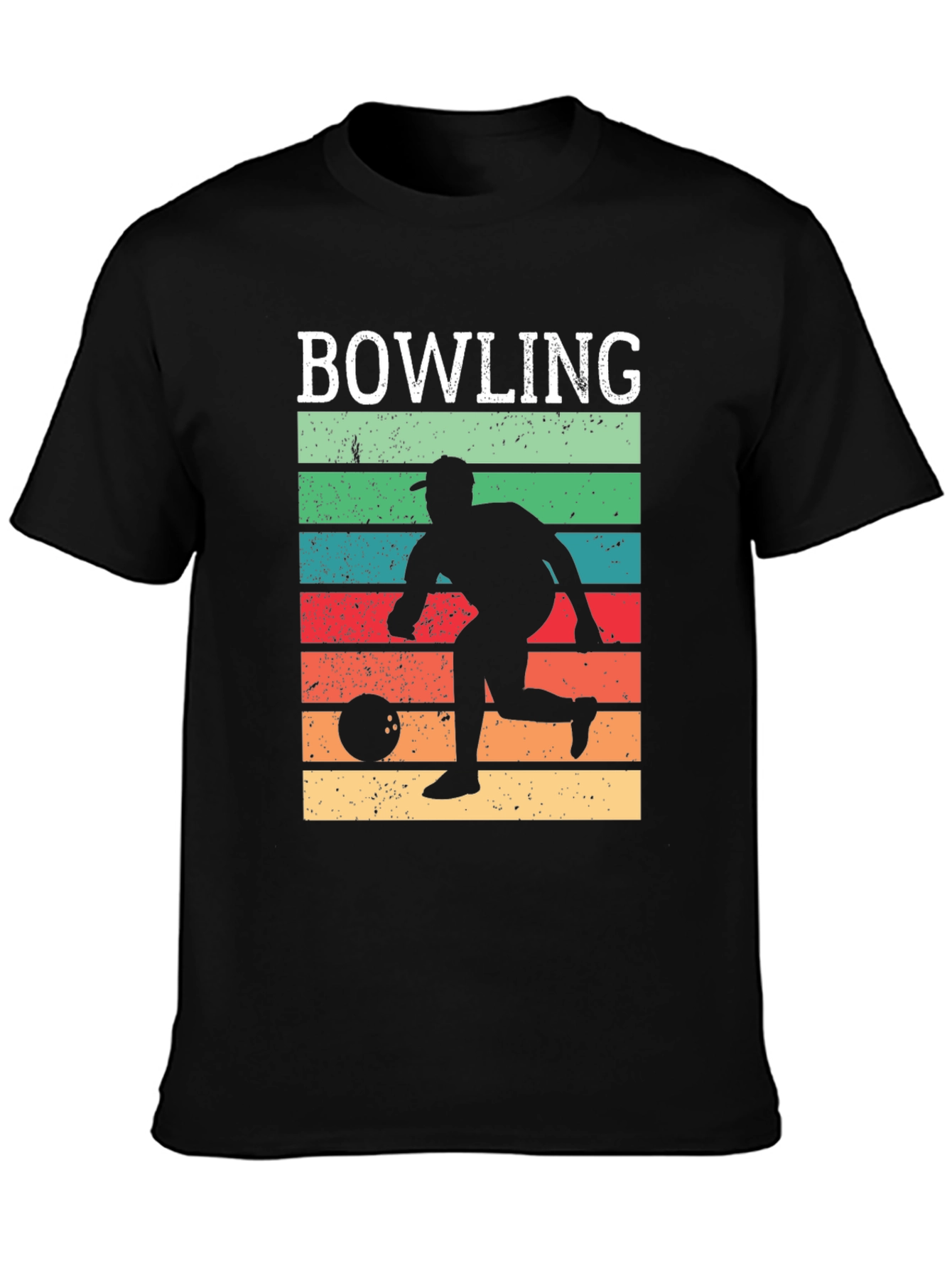 Black Retro Bowling T-Shirt view 3