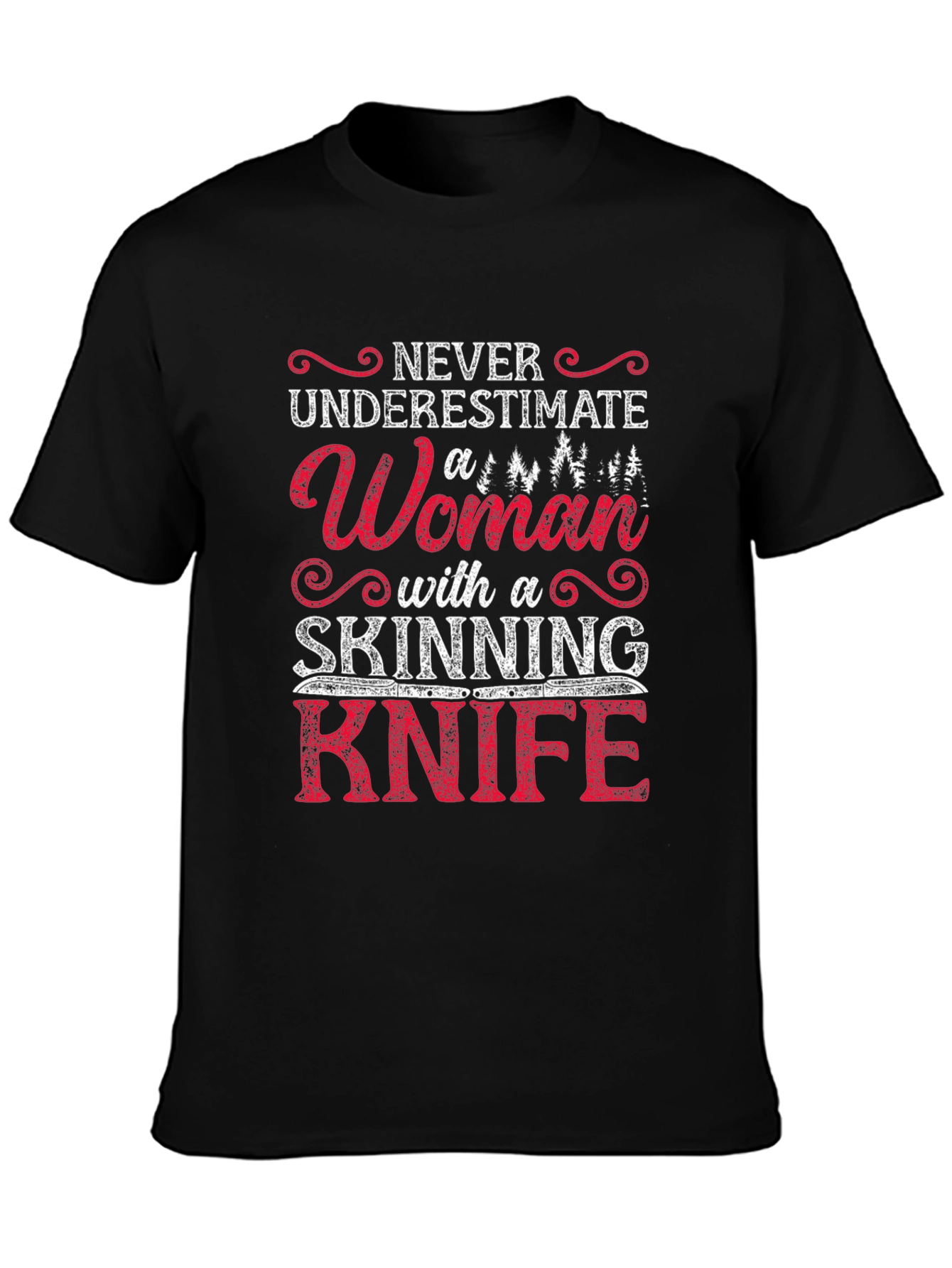 Black Woman with Skinning Knife T-Shirt view 3