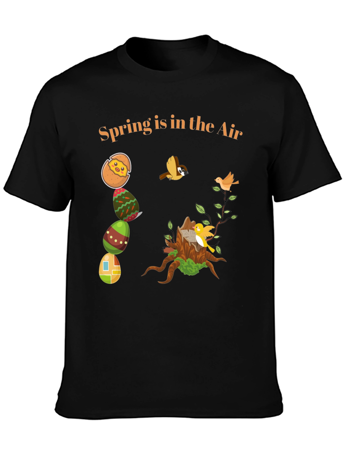 Black Spring is in the Air Graphic T-Shirt view 3