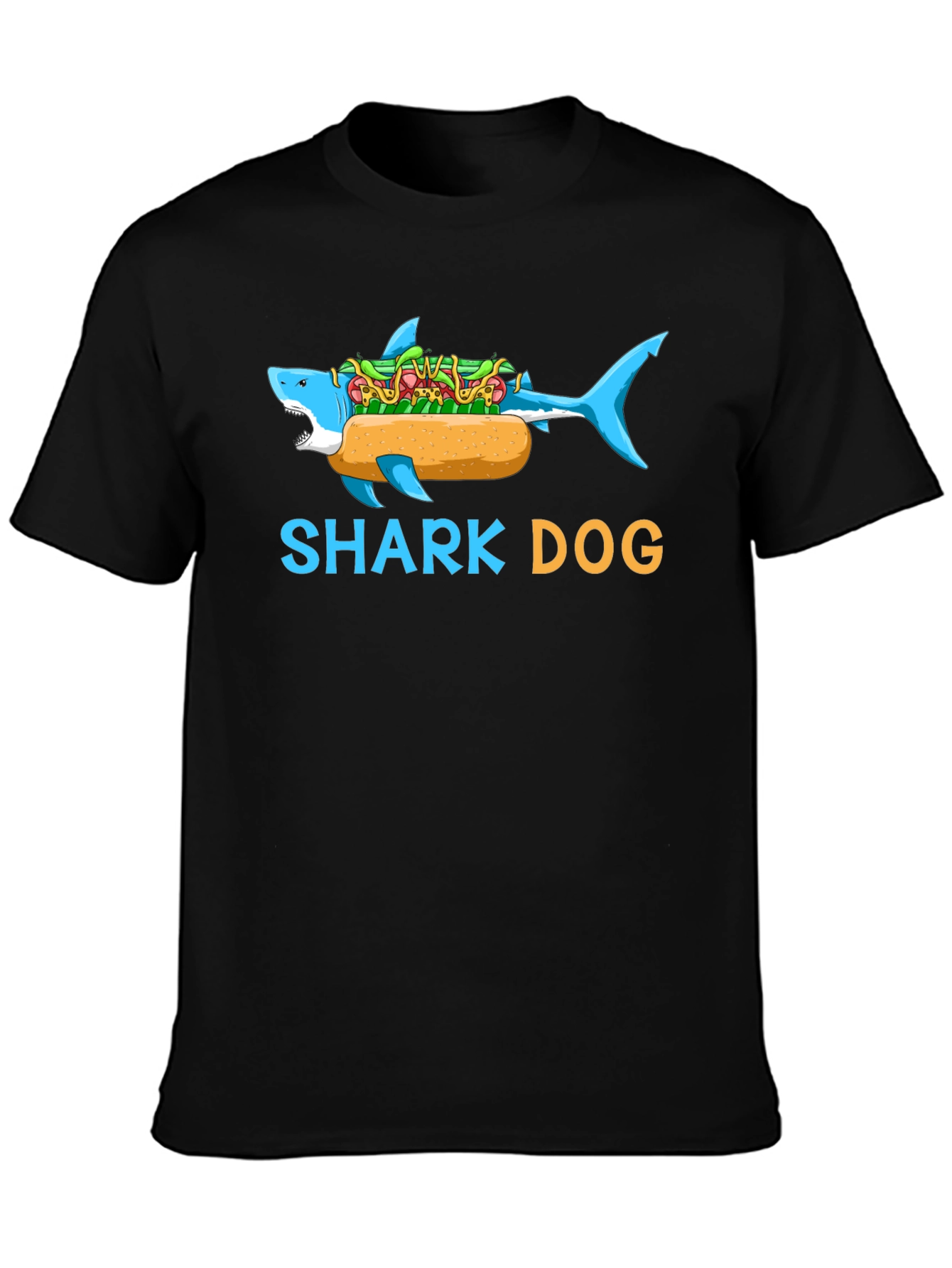 Black Shark Dog Graphic T-Shirt - Funny Novelty Tee view 3