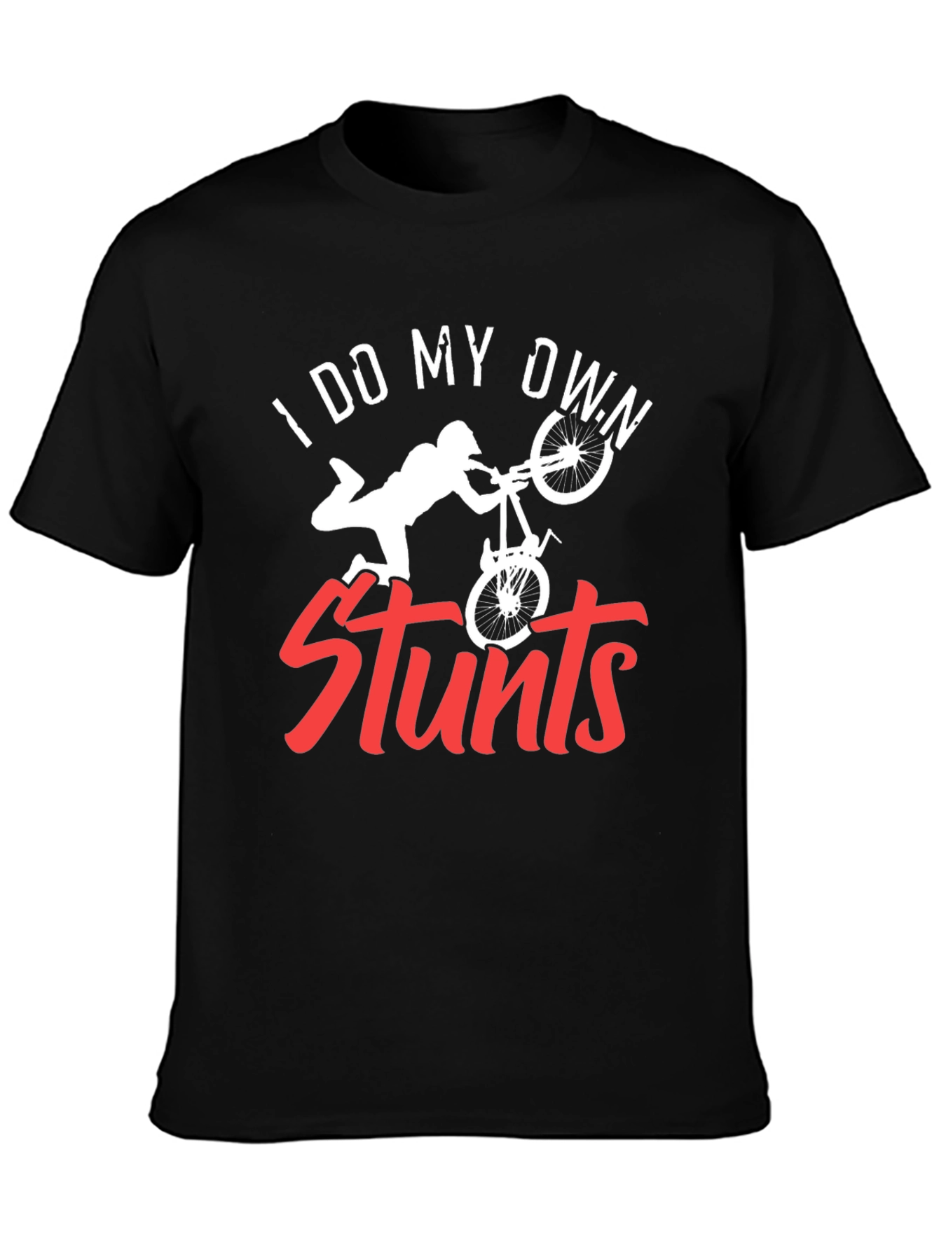 Black I Do My Own Stunts Graphic Tee - Black view 3
