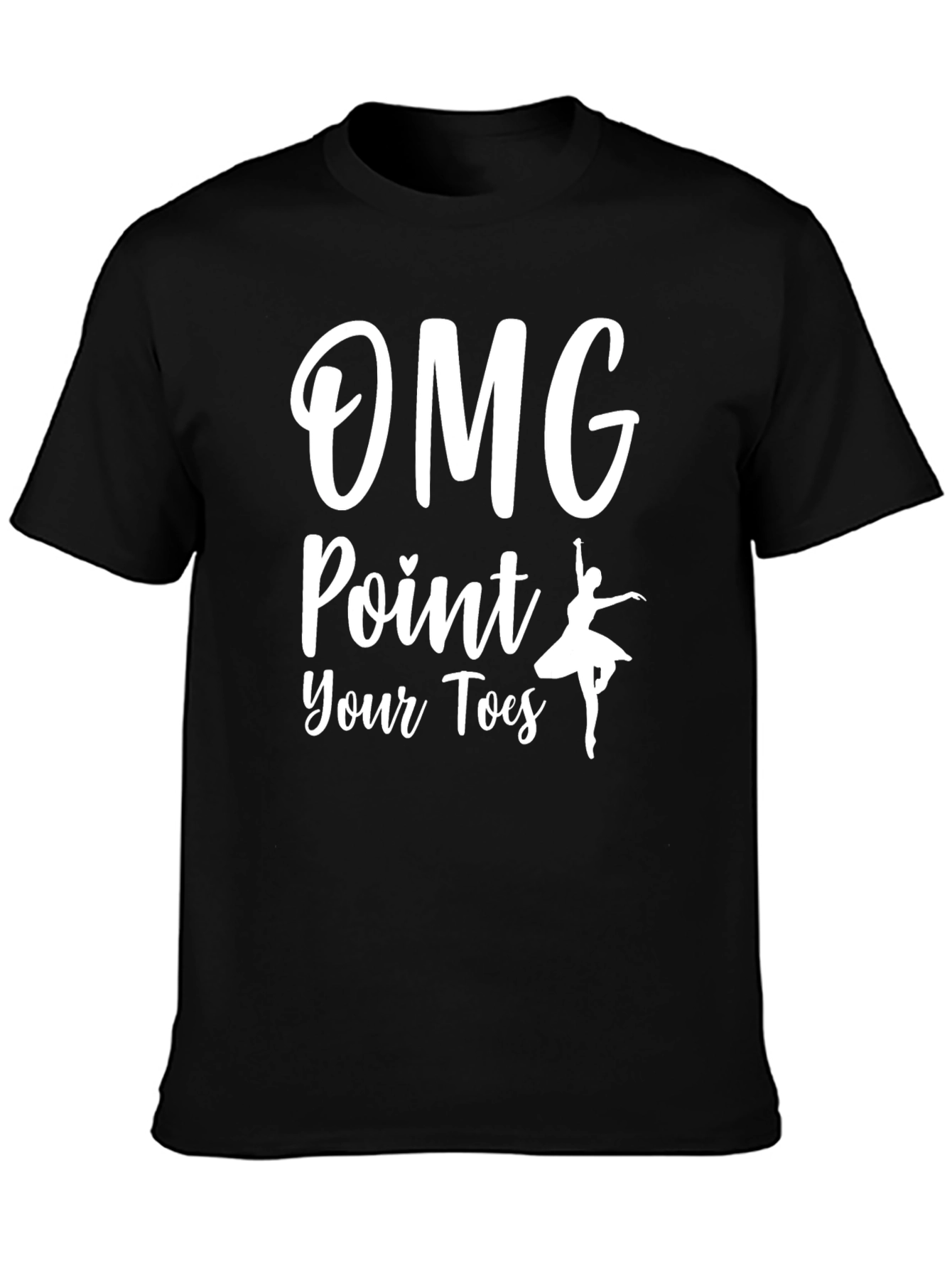 Black OMG Point Your Toes Graphic Tee view 3