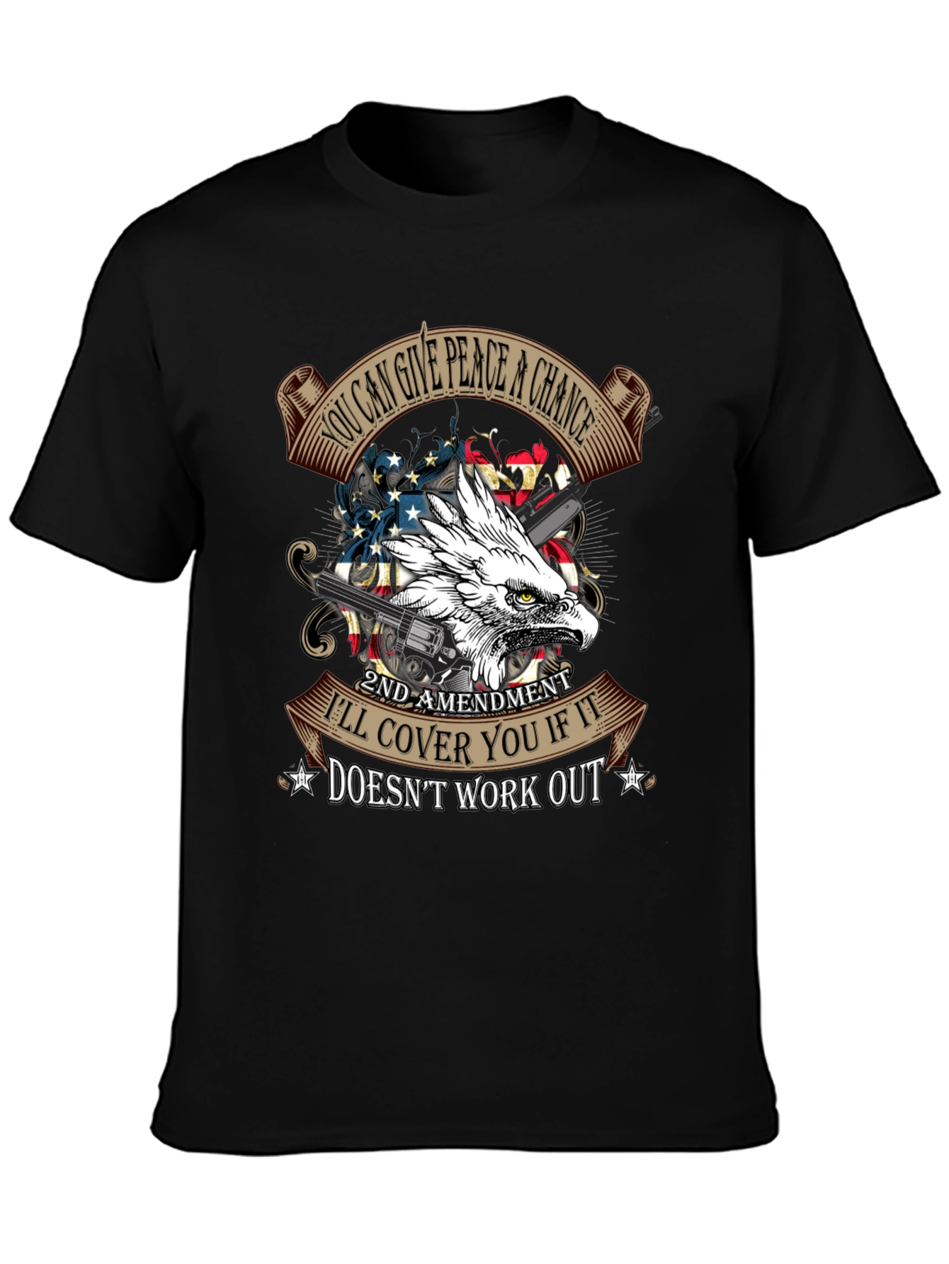 2nd Amendment Eagle T-Shirt: Peace & Protection - 3