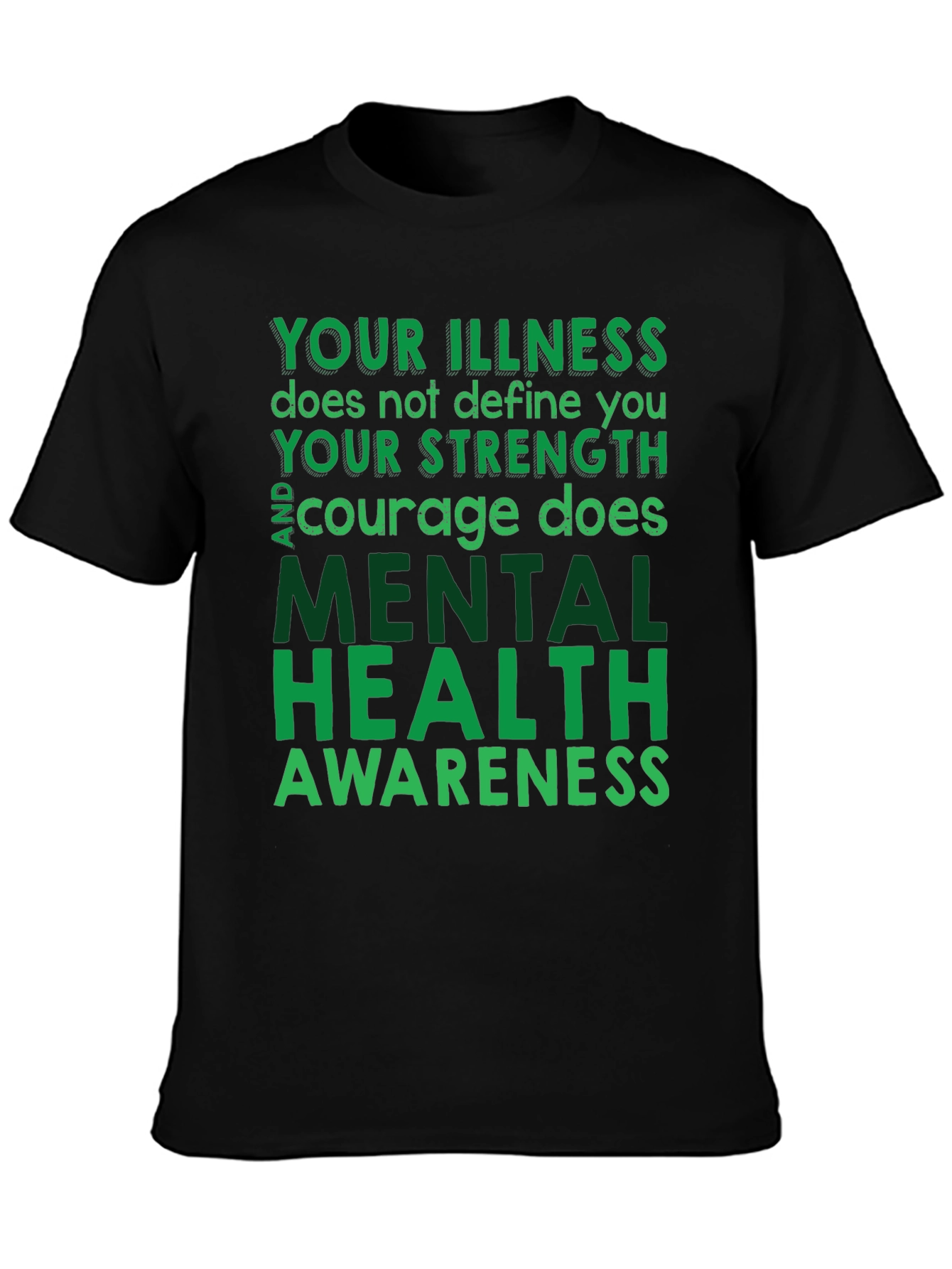 Black Mental Health Awareness T-Shirt - Inspirational Tee view 3