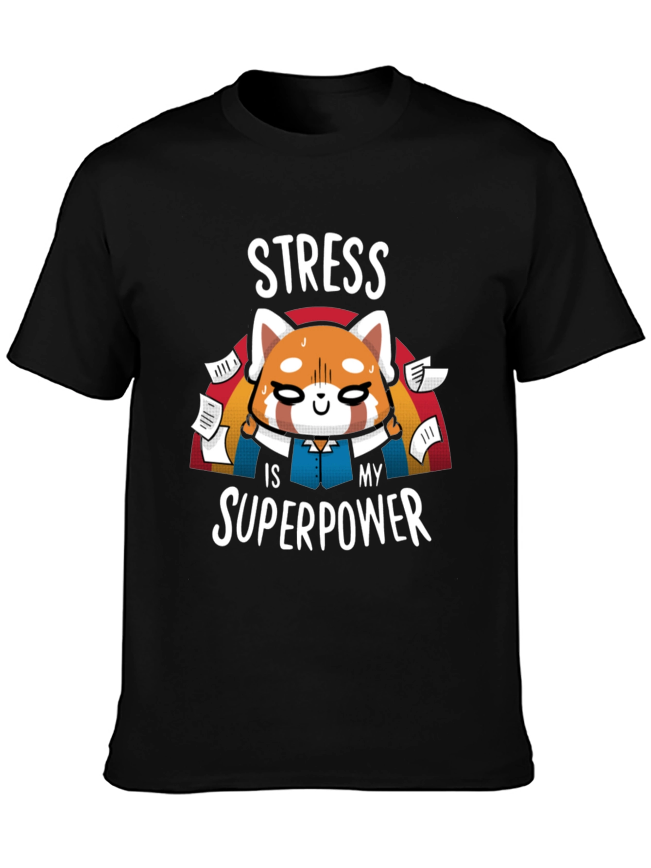 Black Stress Superpower Black T-Shirt  view 3