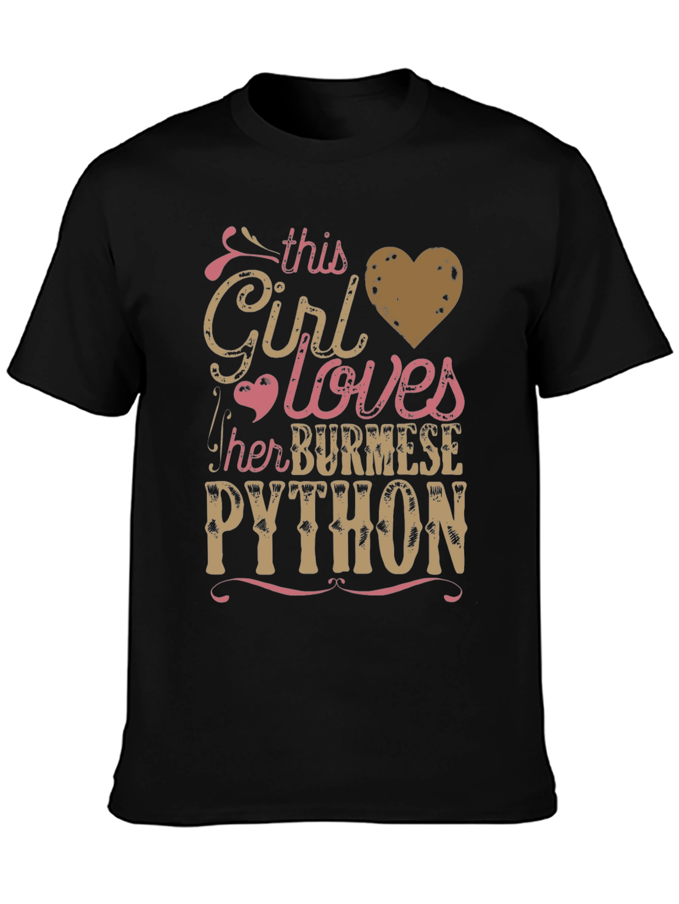 Black Girl Loves Burmese Python Graphic T-Shirt view 3