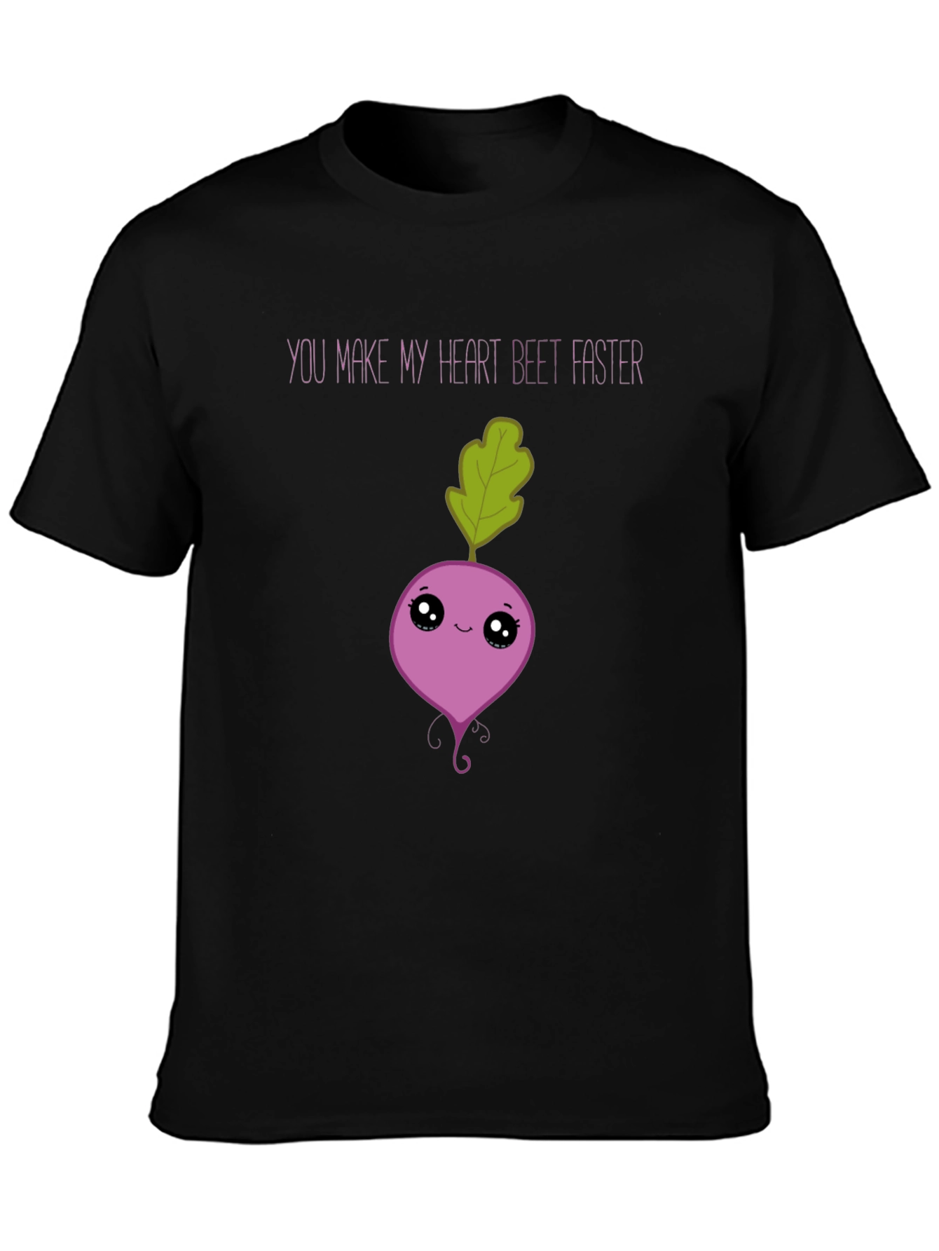 Black Beet Faster T-Shirt: Funny Heart Pun Tee view 3