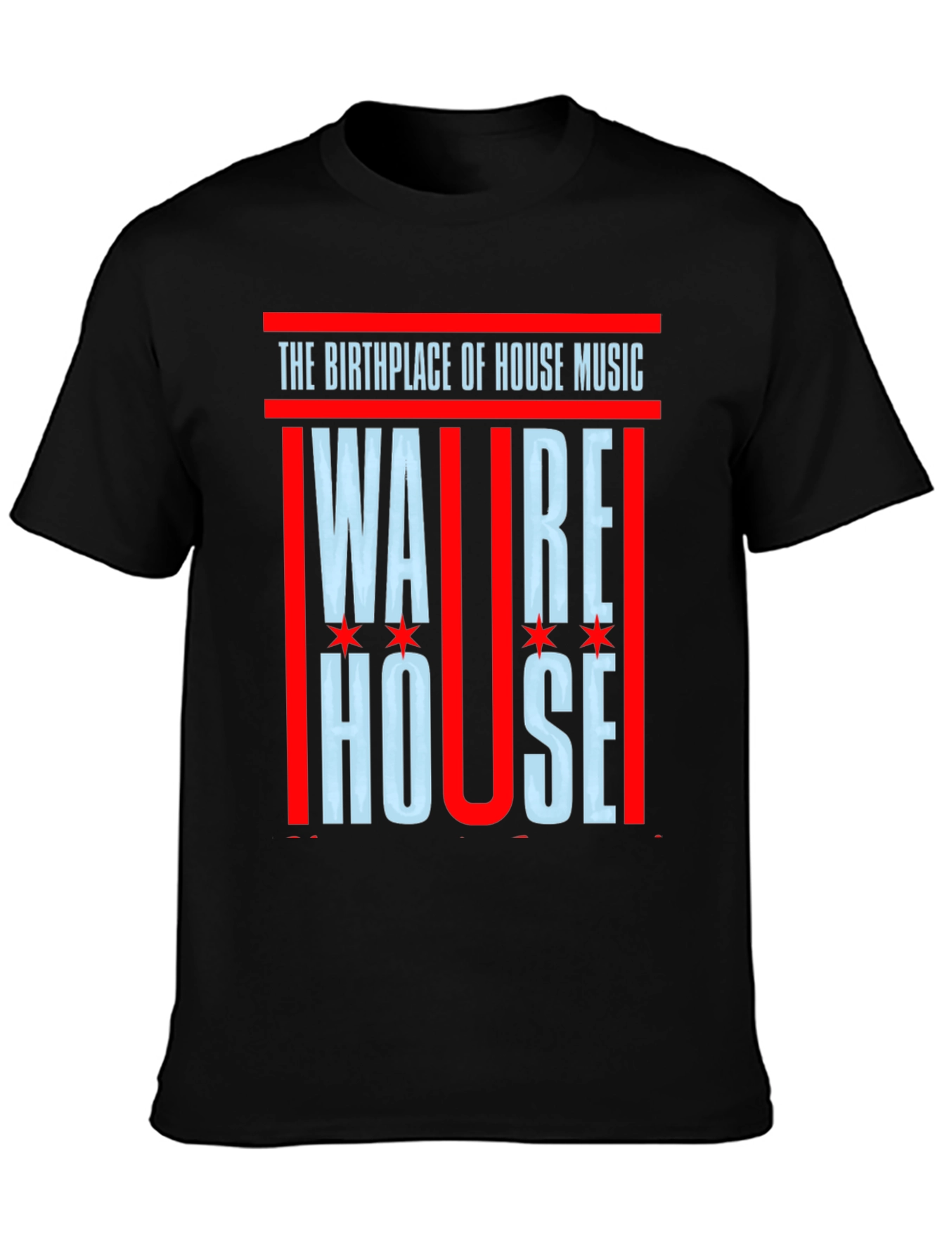 Black Warehouse House Music T-Shirt - Birthplace of House view 3