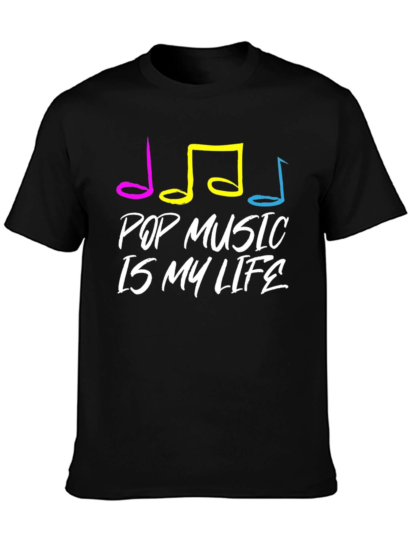 Black Pop Music Is My Life T-Shirt view 3