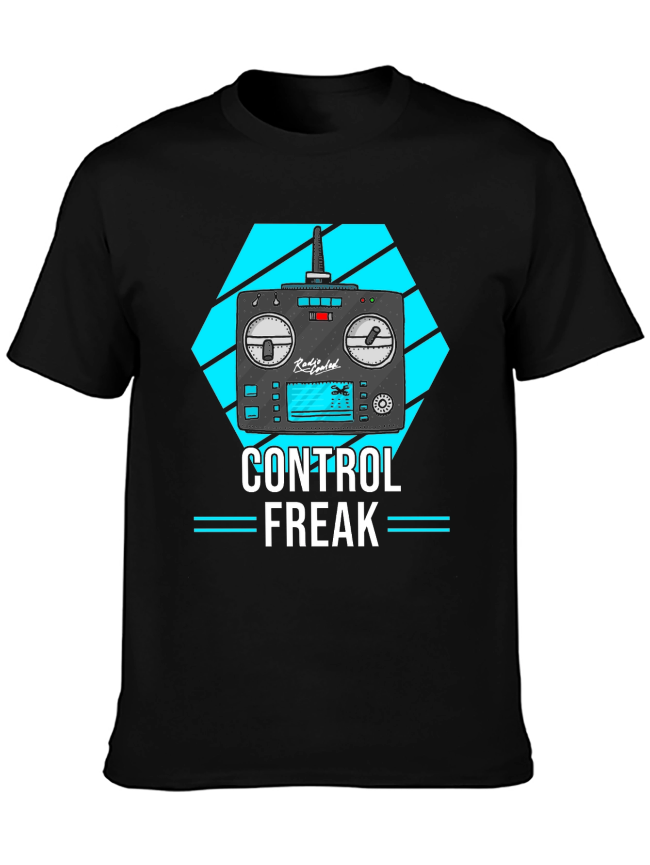 Black Control Freak T-Shirt - Black Graphic Tee view 3