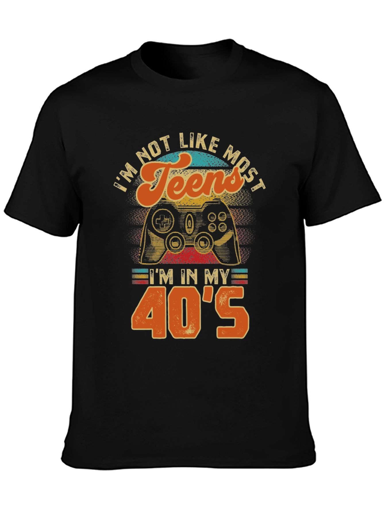 Black I'm Not Like Most Teens T-Shirt view 3