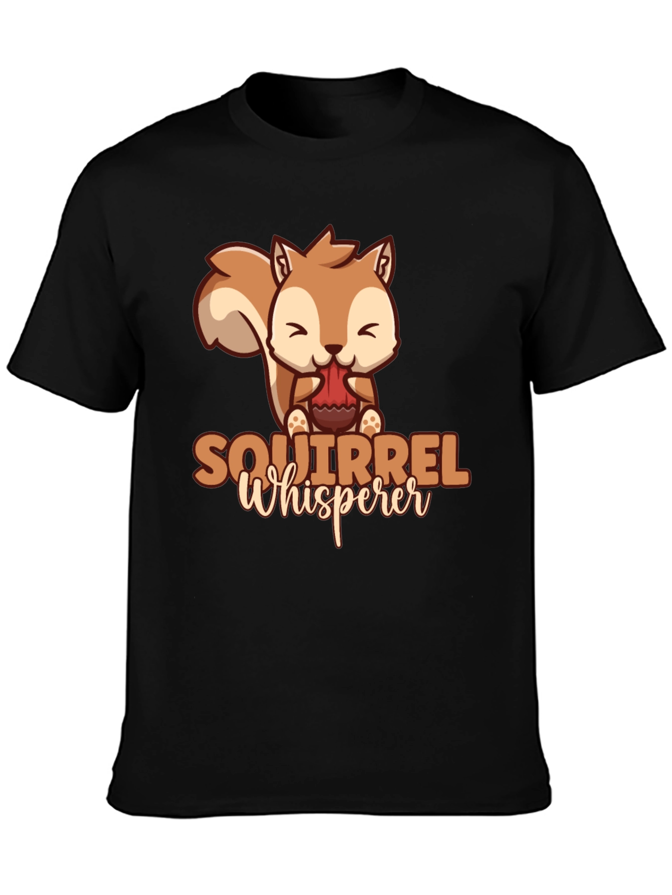 Black Squirrel Whisperer Graphic T-Shirt view 3