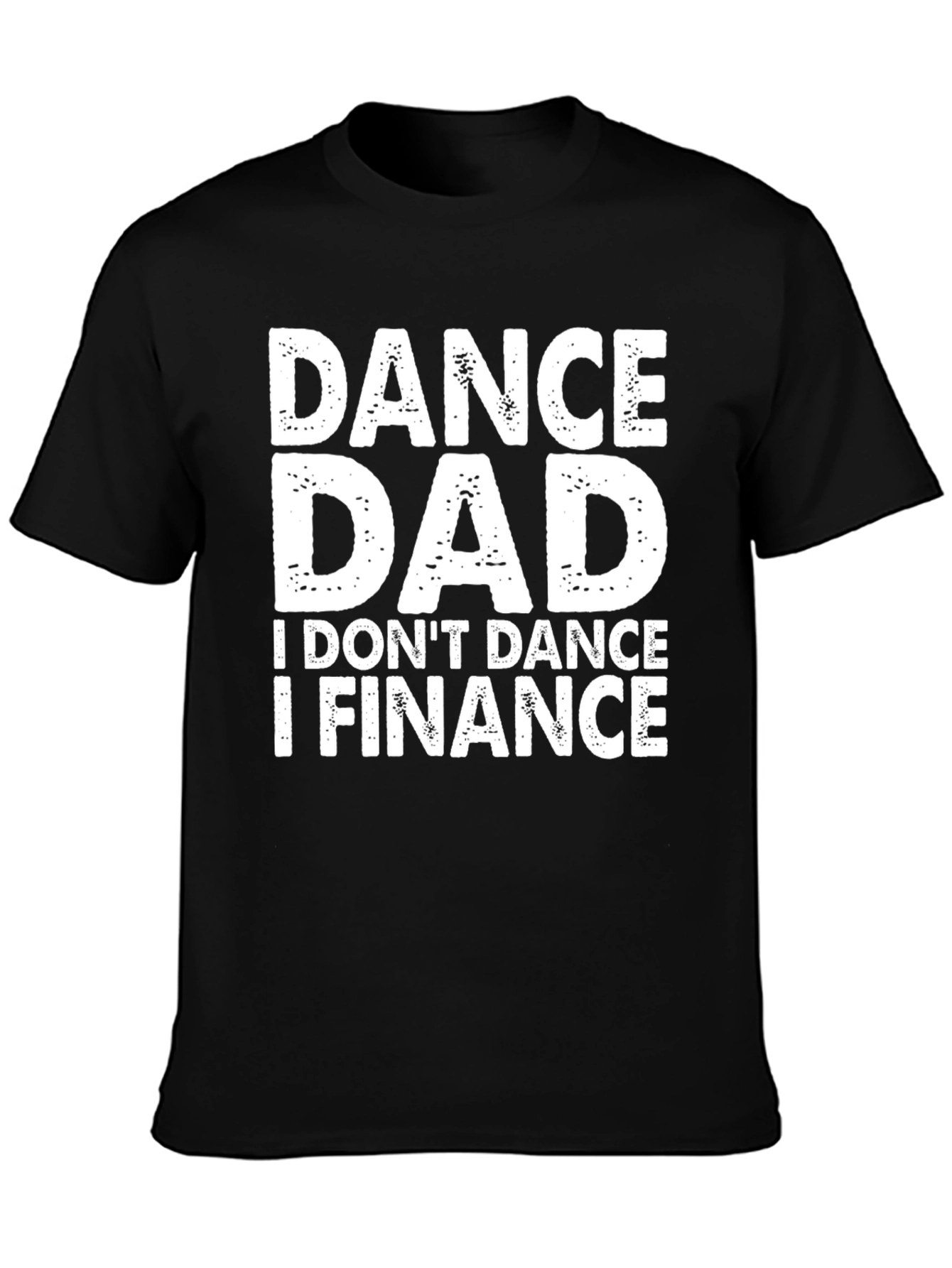 Black Dance Dad Finance Graphic Tee - Black Cotton T-Shirt view 3