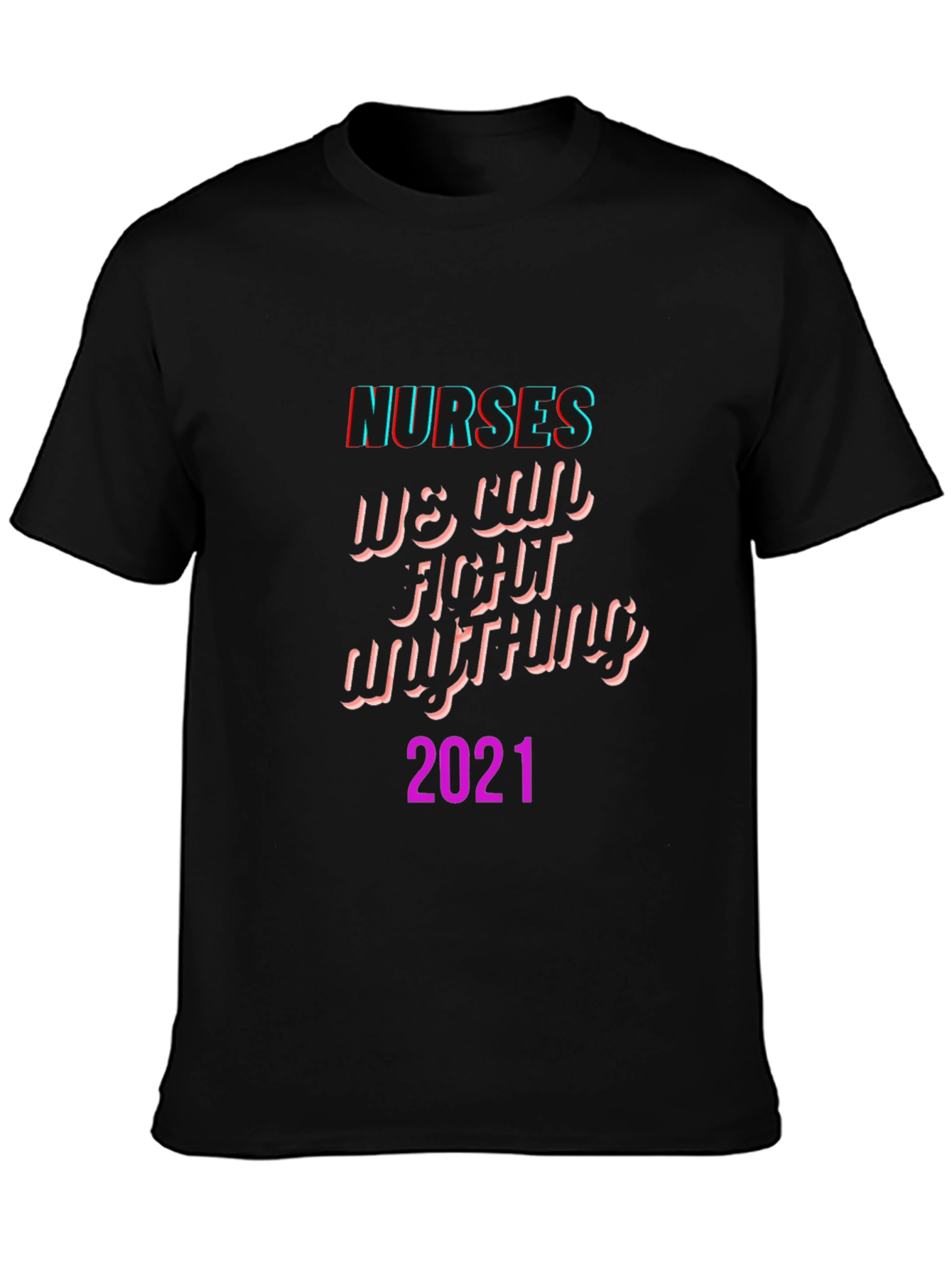 Black Nurses We Can Fight Anything Graphic Tee view 3