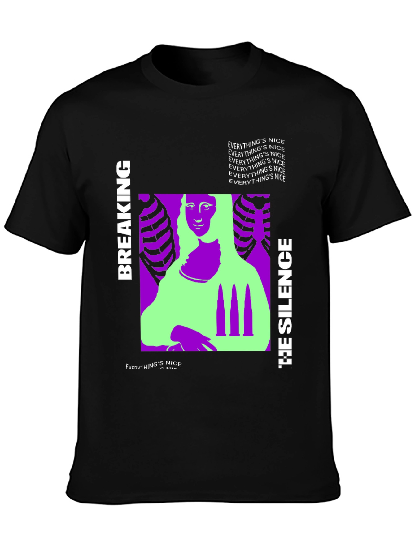 Black Breaking the Silence Graphic Tee view 3