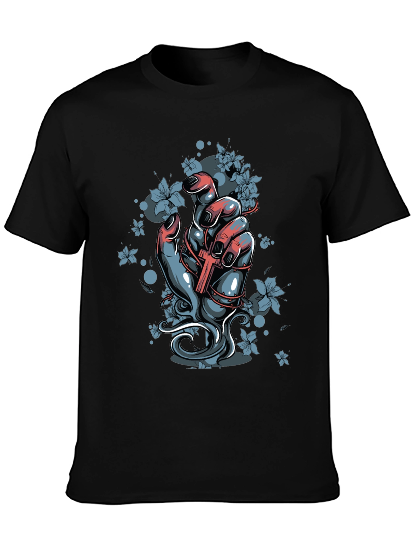 Hand & Cross Graphic Tee - Black - 3